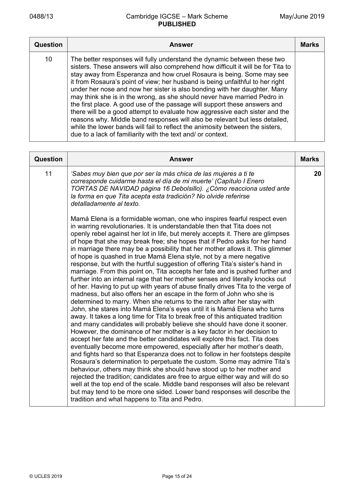 Mark scheme, page 15 of 24