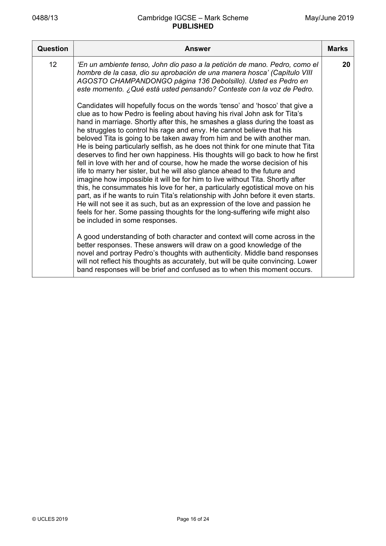 Mark scheme, page 16 of 24