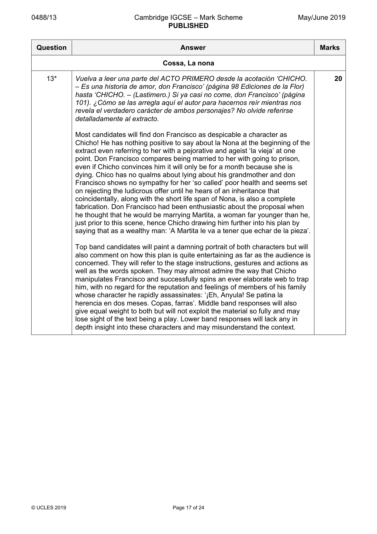 Mark scheme, page 17 of 24