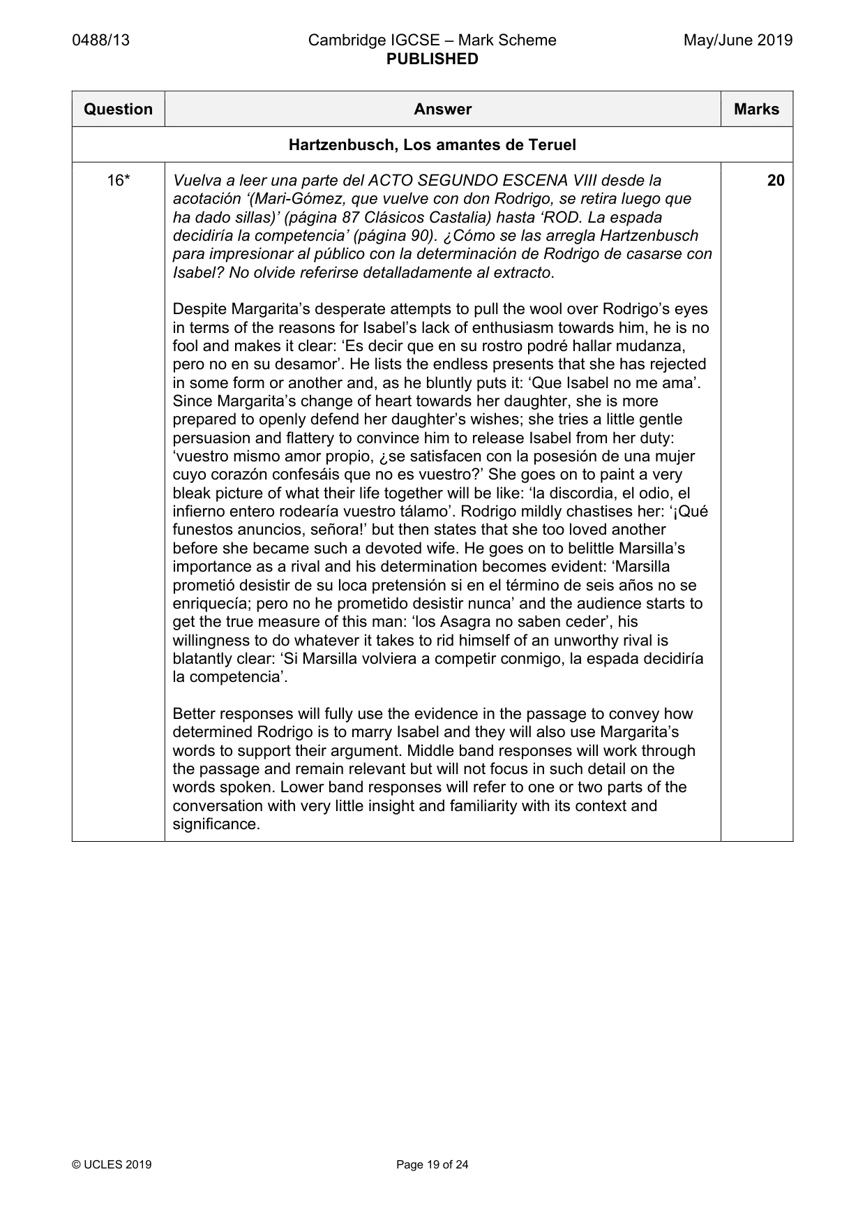 Mark scheme, page 19 of 24