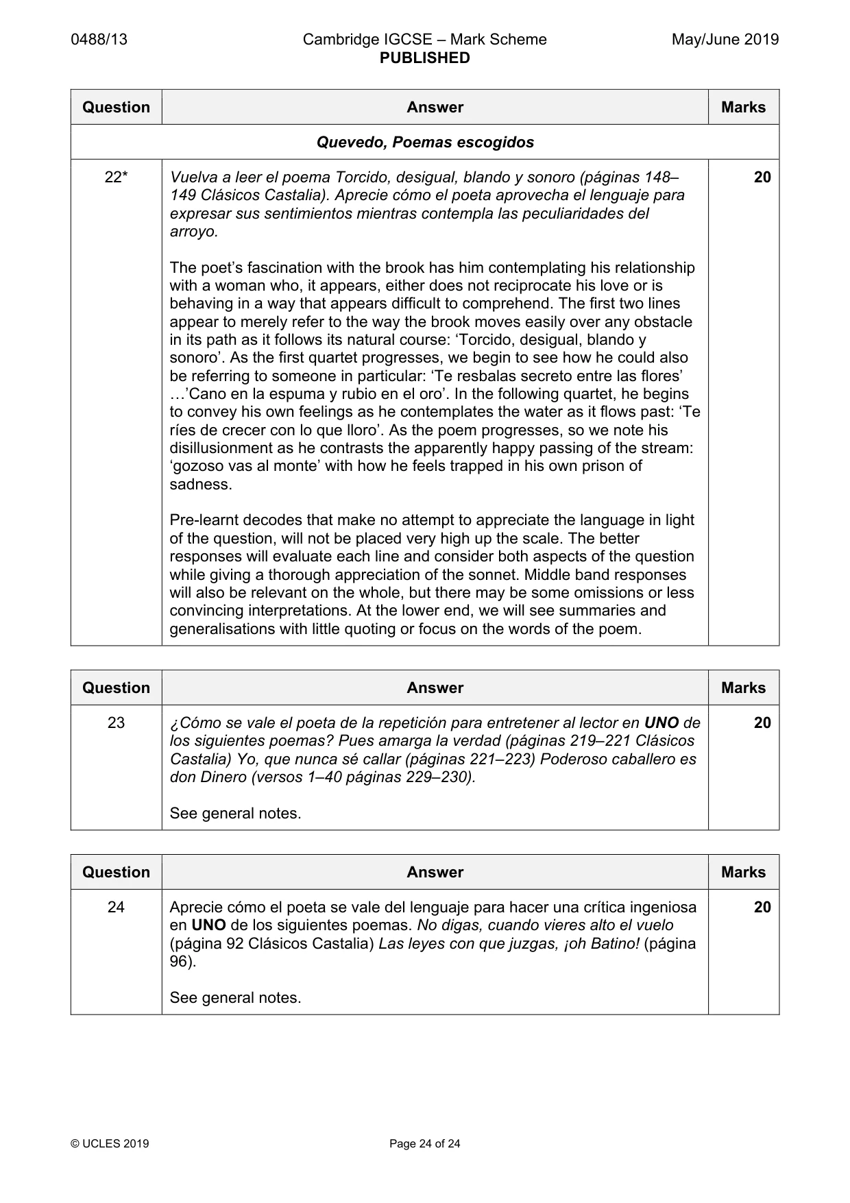 Mark scheme, page 24 of 24
