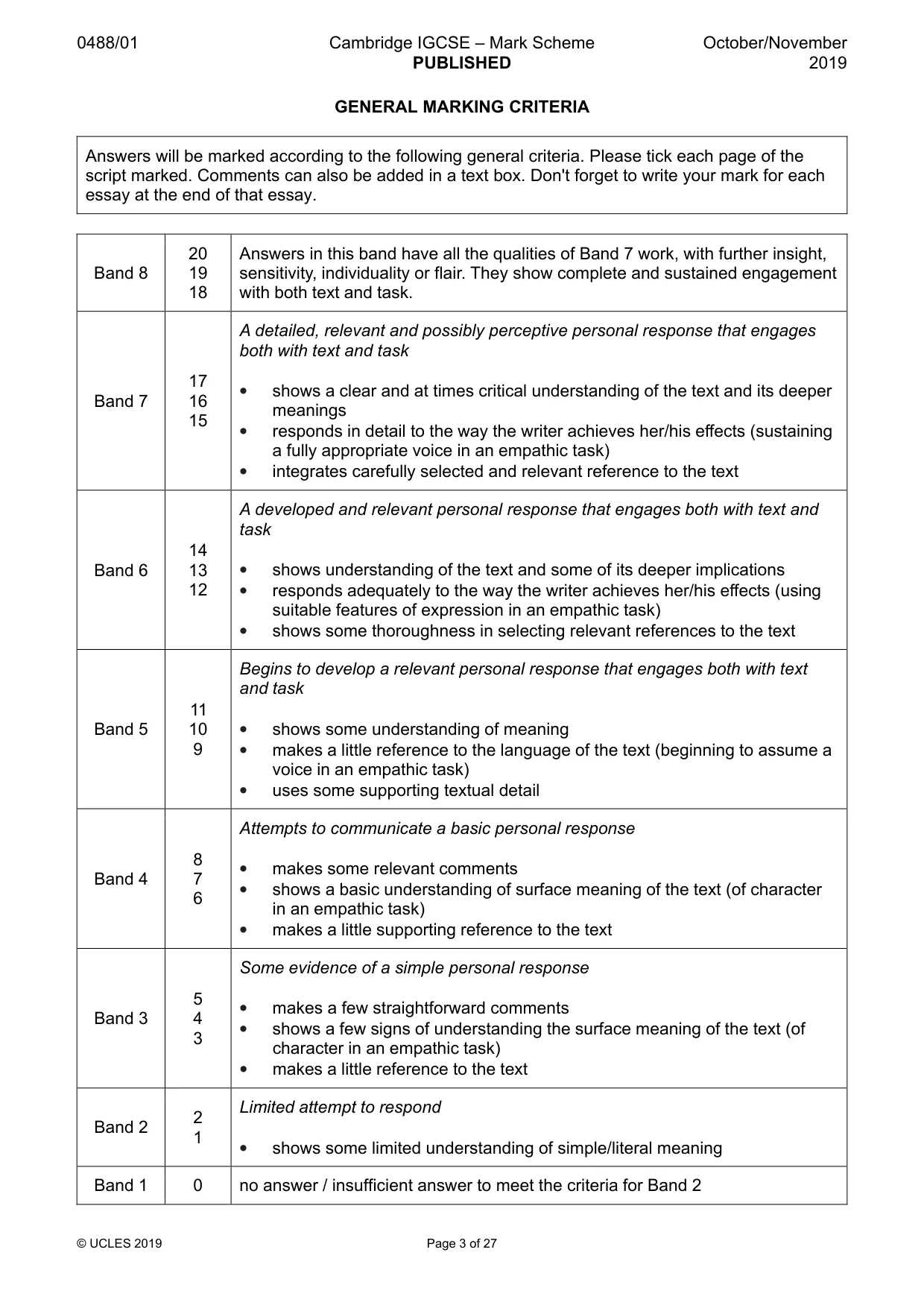 Mark scheme, page 3 of 27