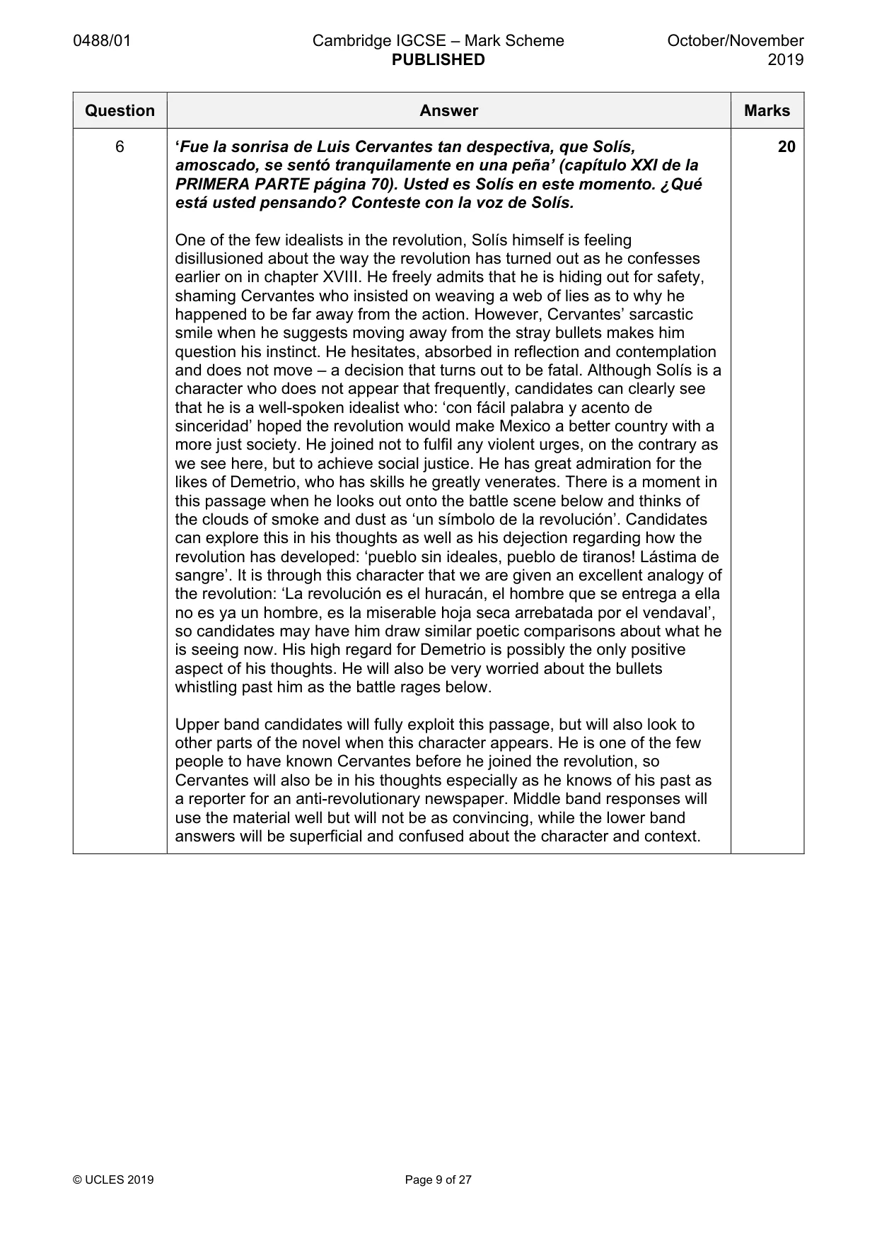 Mark scheme, page 9 of 27