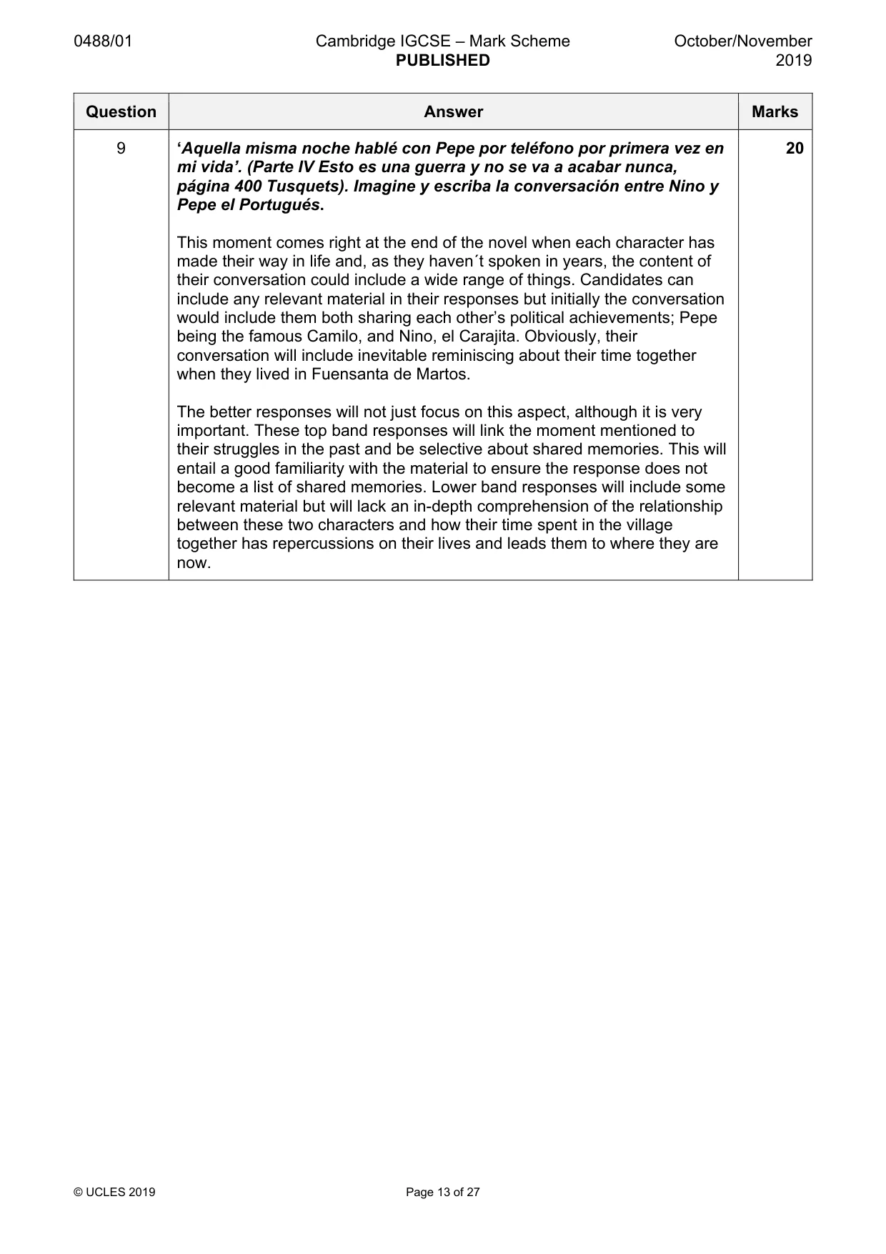 Mark scheme, page 13 of 27