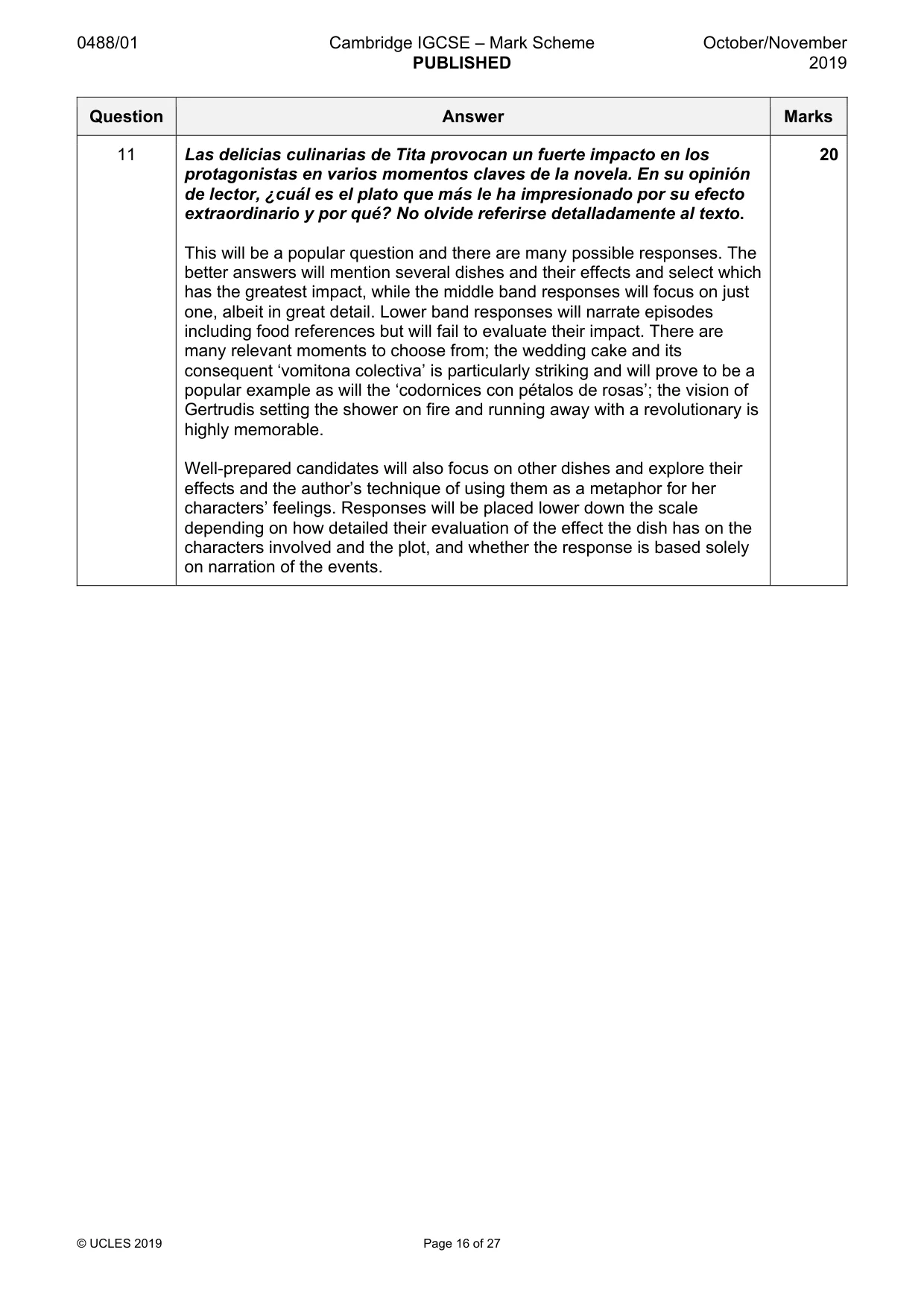 Mark scheme, page 16 of 27