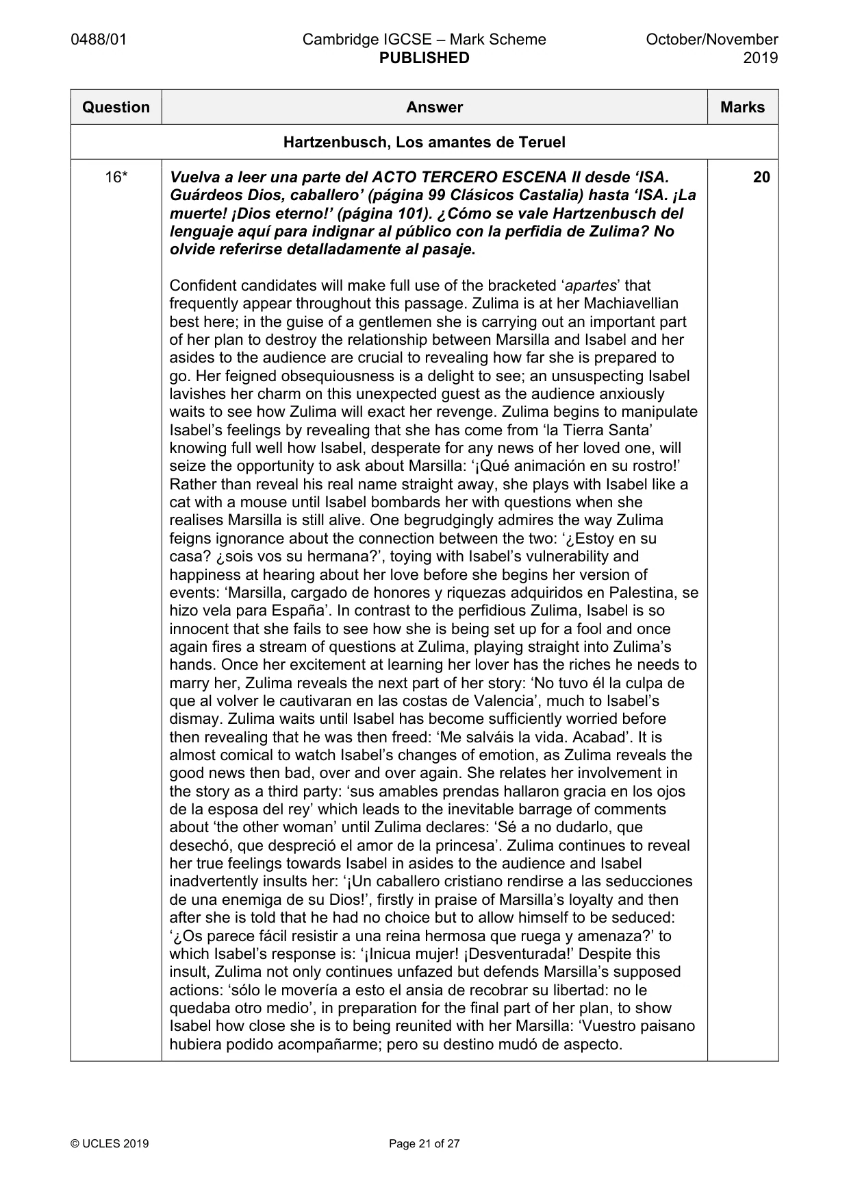 Mark scheme, page 21 of 27