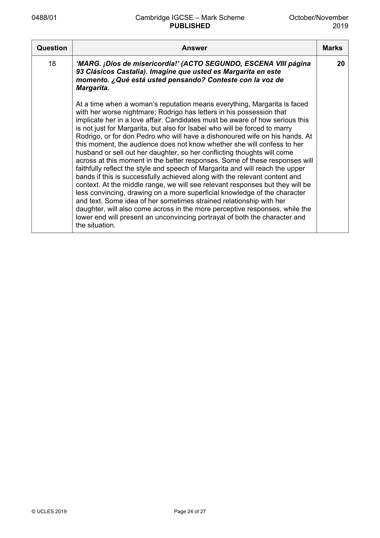 Mark scheme, page 24 of 27