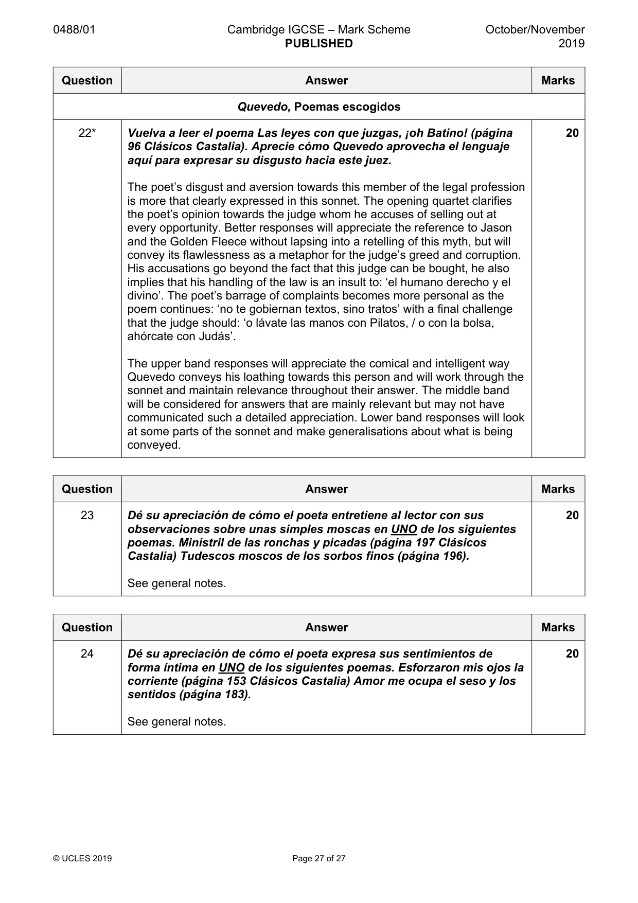 Mark scheme, page 27 of 27