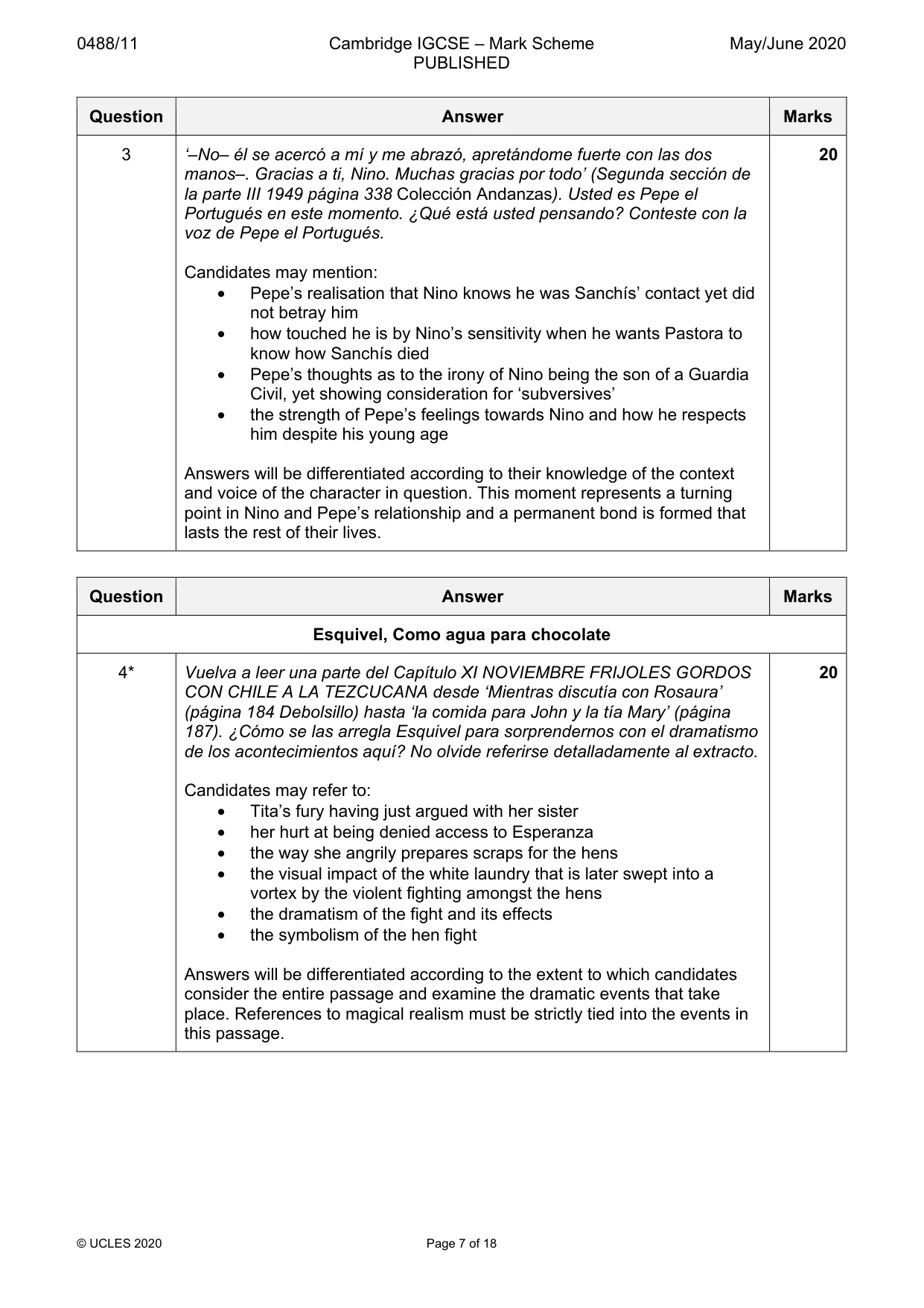 Mark scheme, page 7 of 18