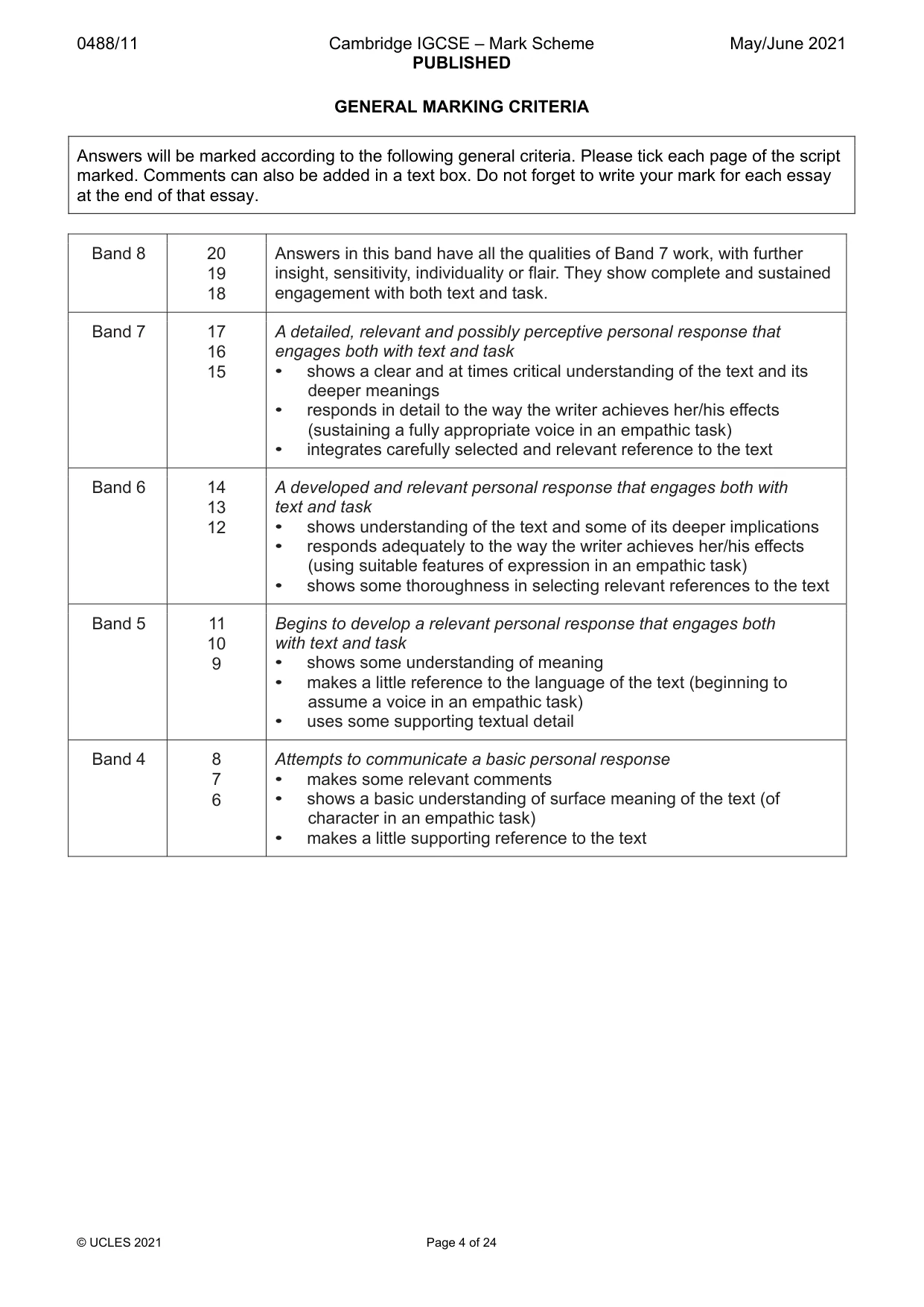 Mark scheme, page 4 of 24