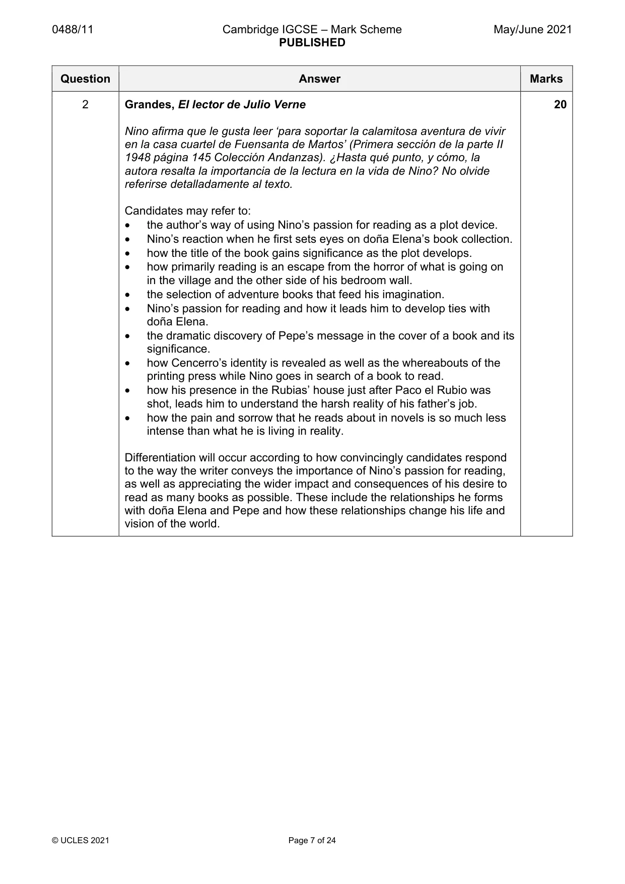 Mark scheme, page 7 of 24