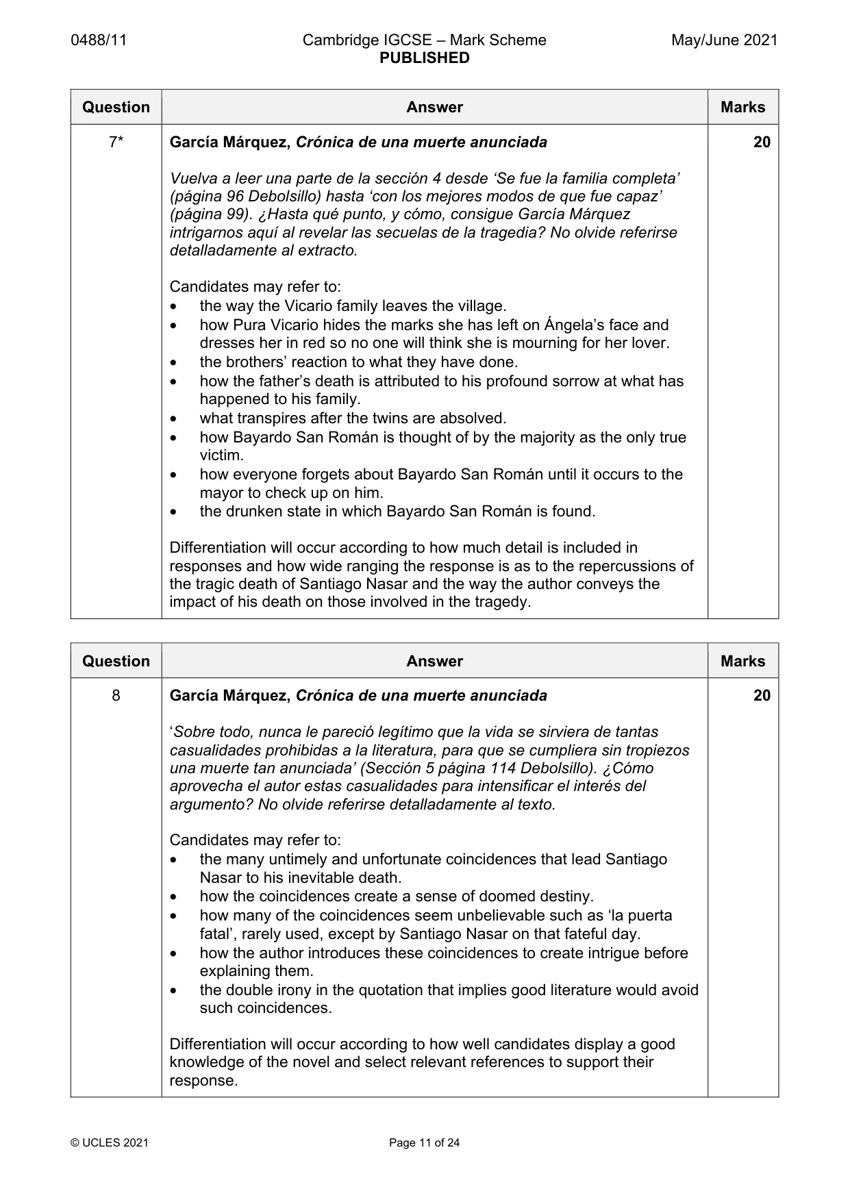 Mark scheme, page 11 of 24