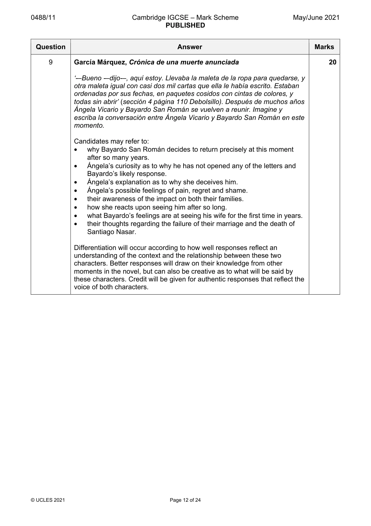 Mark scheme, page 12 of 24