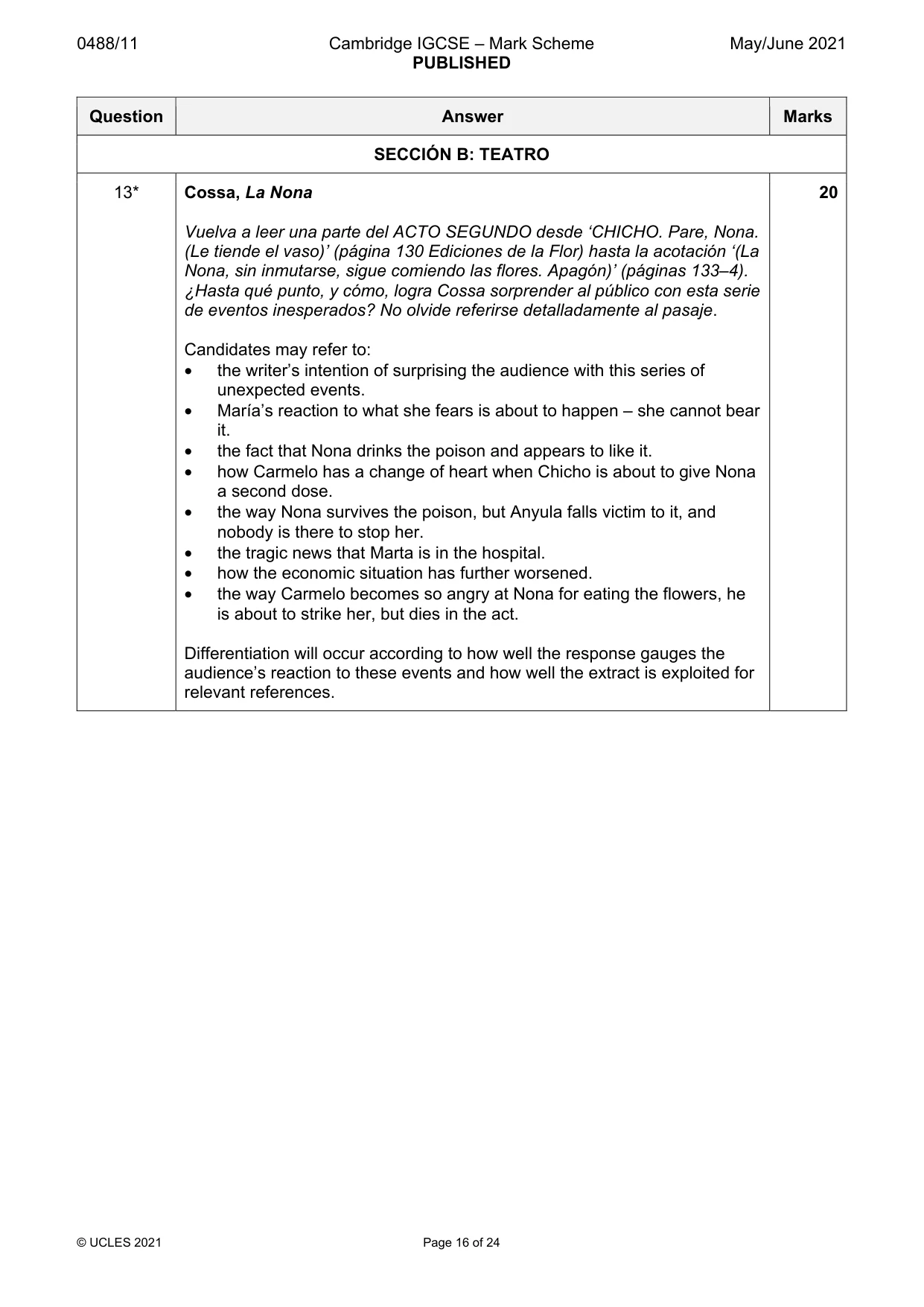 Mark scheme, page 16 of 24