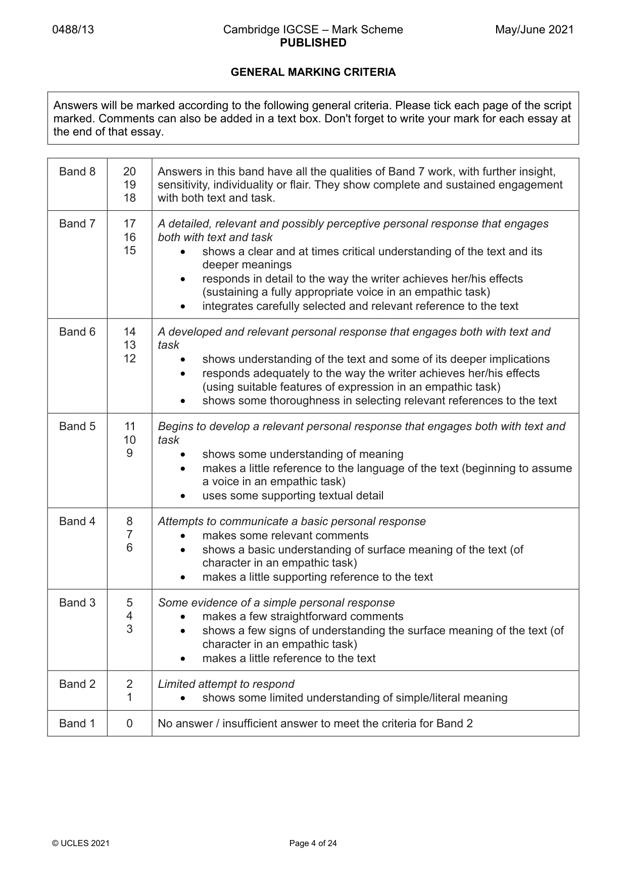 Mark scheme, page 4 of 24