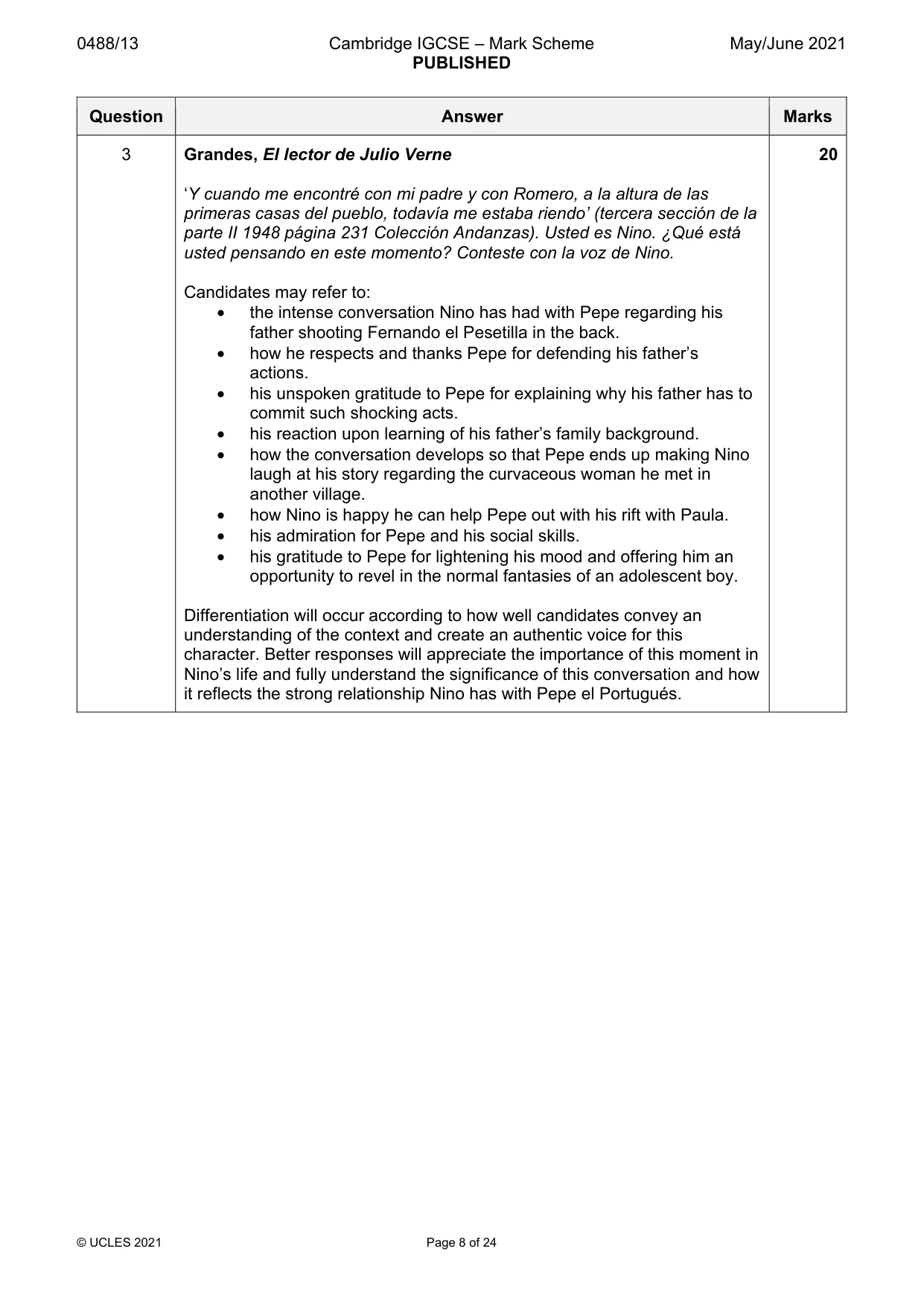 Mark scheme, page 8 of 24