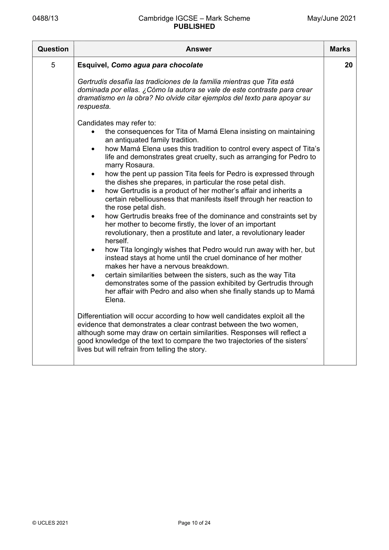 Mark scheme, page 10 of 24