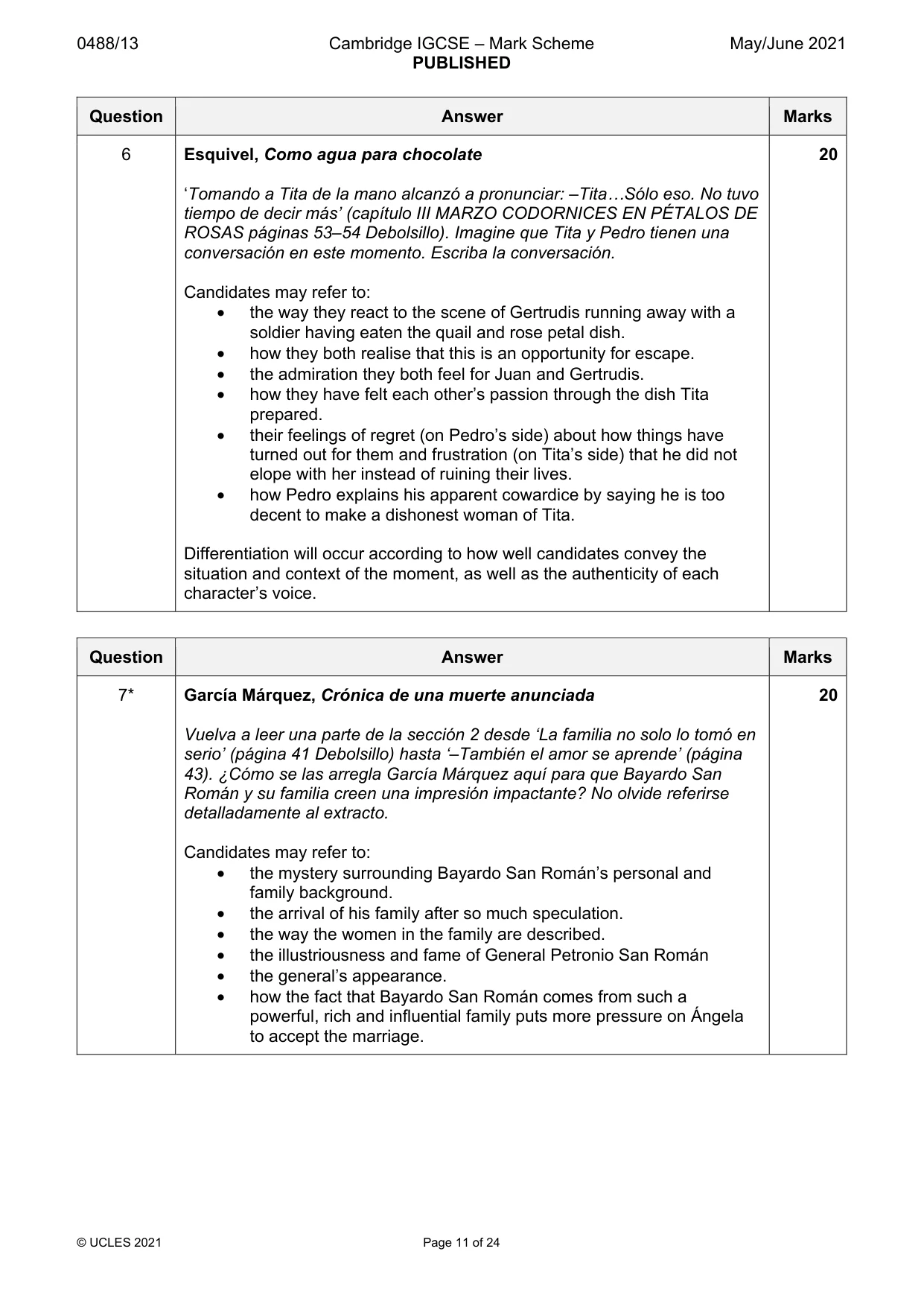 Mark scheme, page 11 of 24