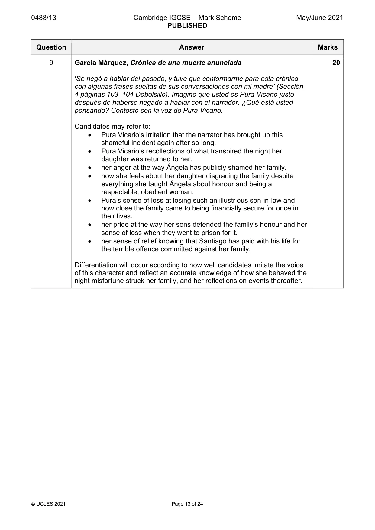 Mark scheme, page 13 of 24