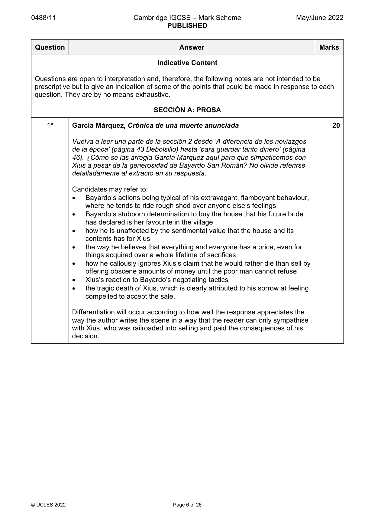 Mark scheme, page 6 of 26