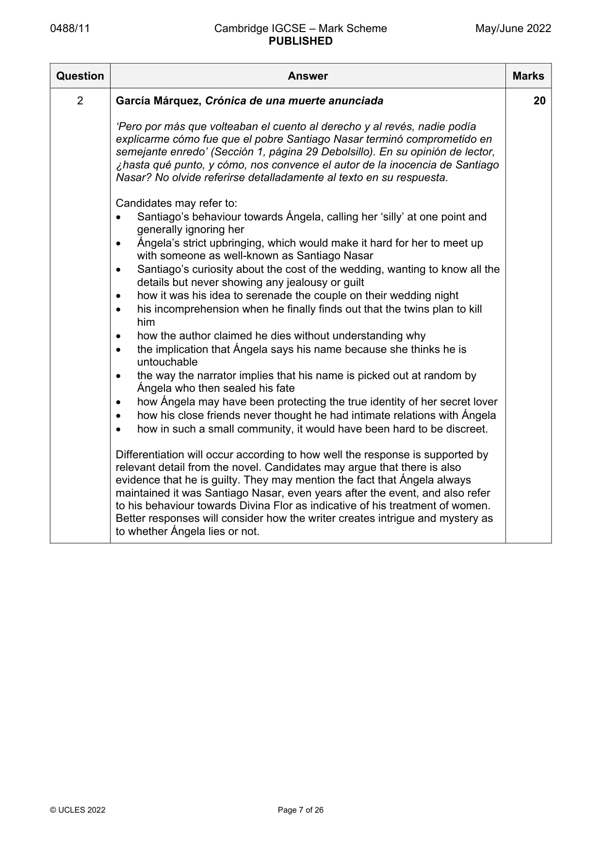 Mark scheme, page 7 of 26