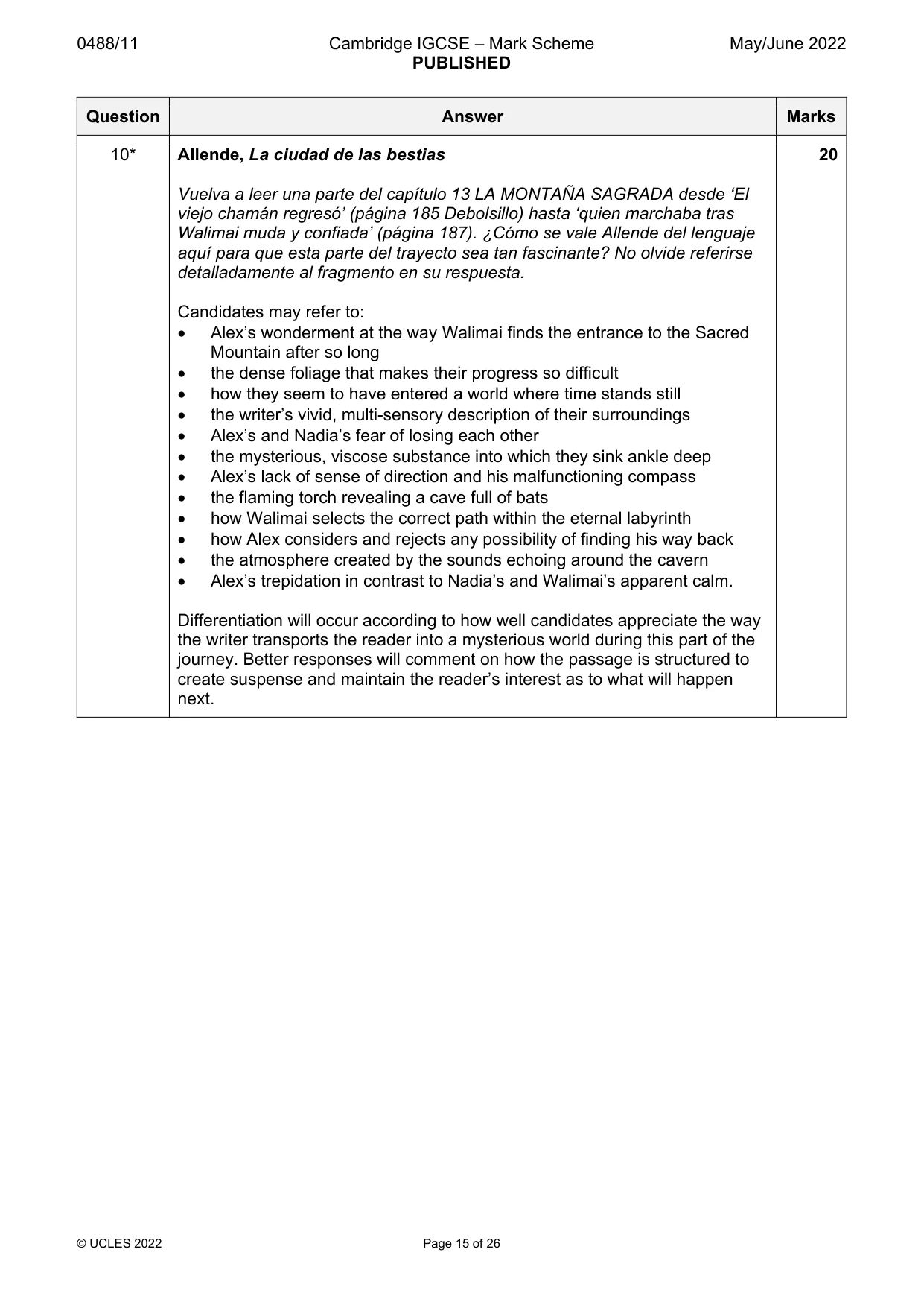 Mark scheme, page 15 of 26