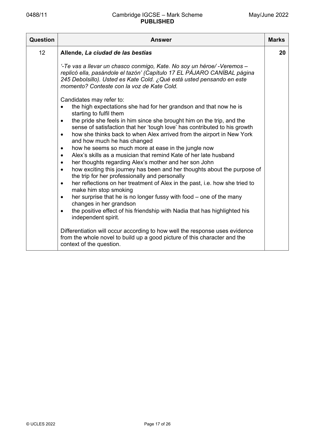 Mark scheme, page 17 of 26