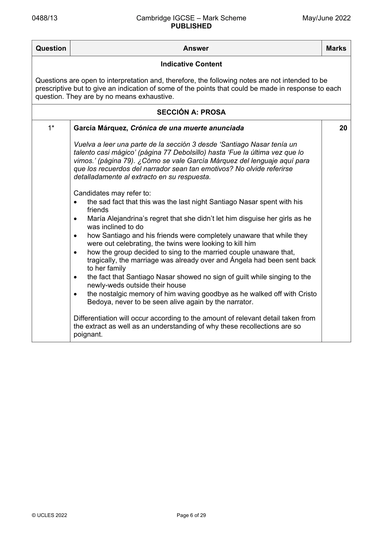 Mark scheme, page 6 of 29