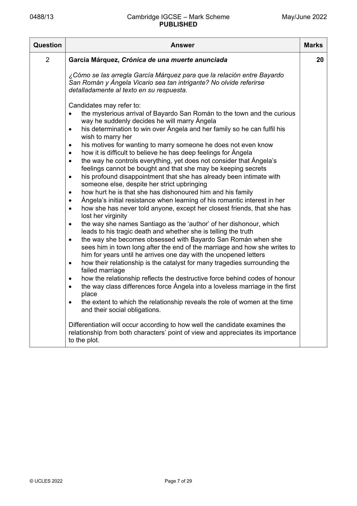Mark scheme, page 7 of 29