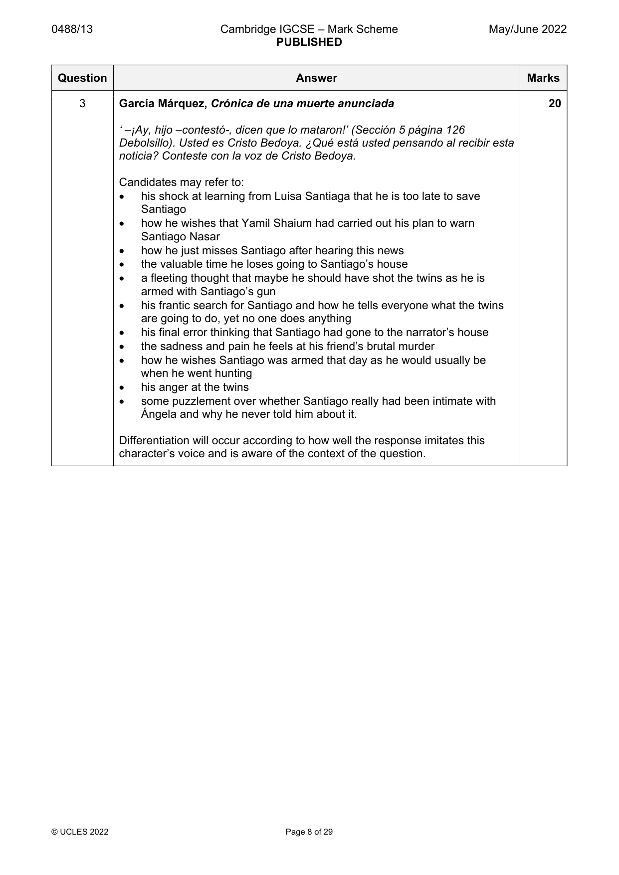 Mark scheme, page 8 of 29