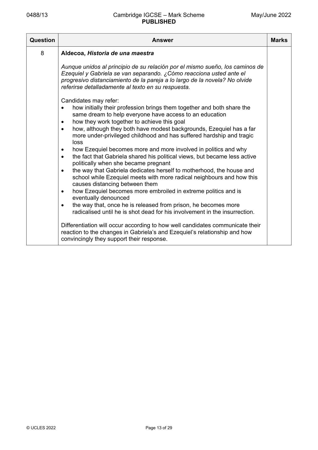 Mark scheme, page 13 of 29