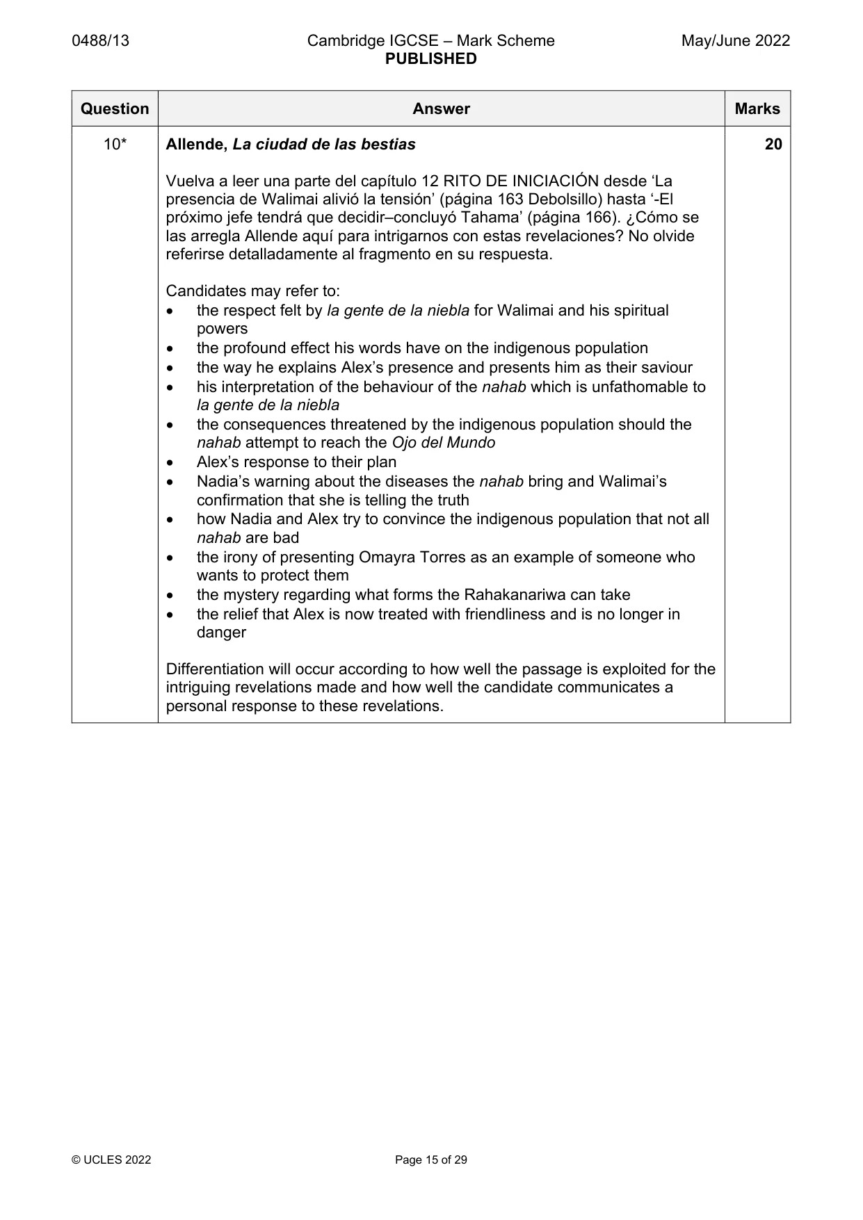 Mark scheme, page 15 of 29