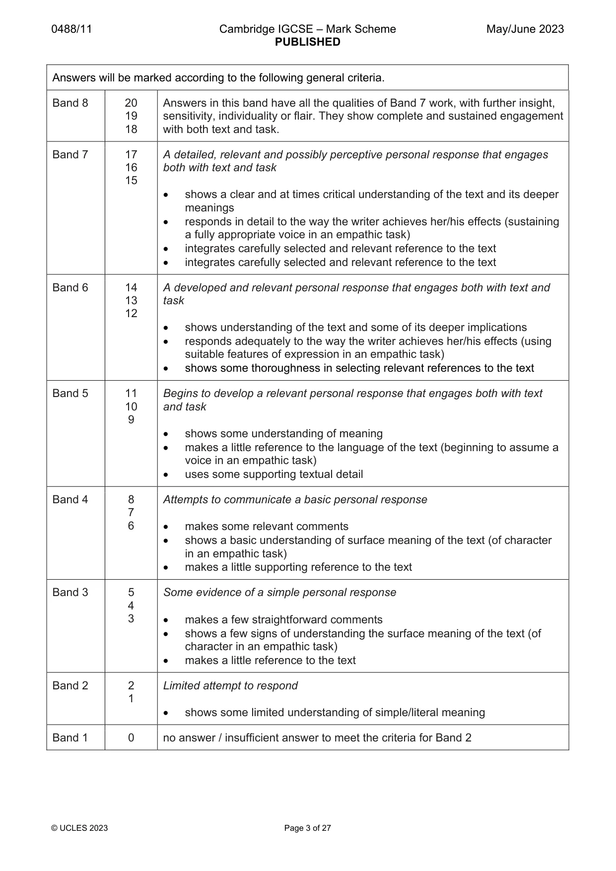Mark scheme, page 3 of 27