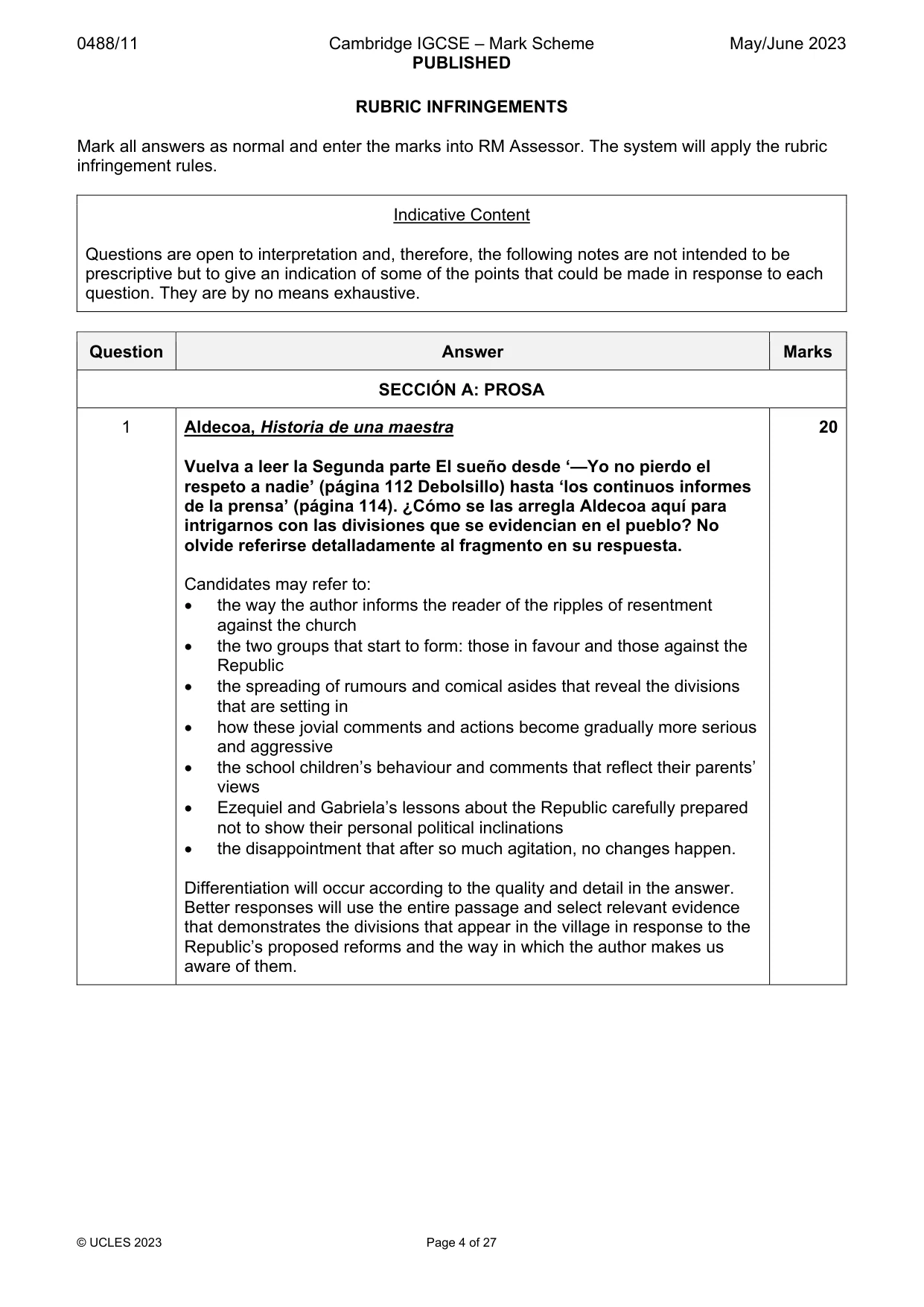 Mark scheme, page 4 of 27