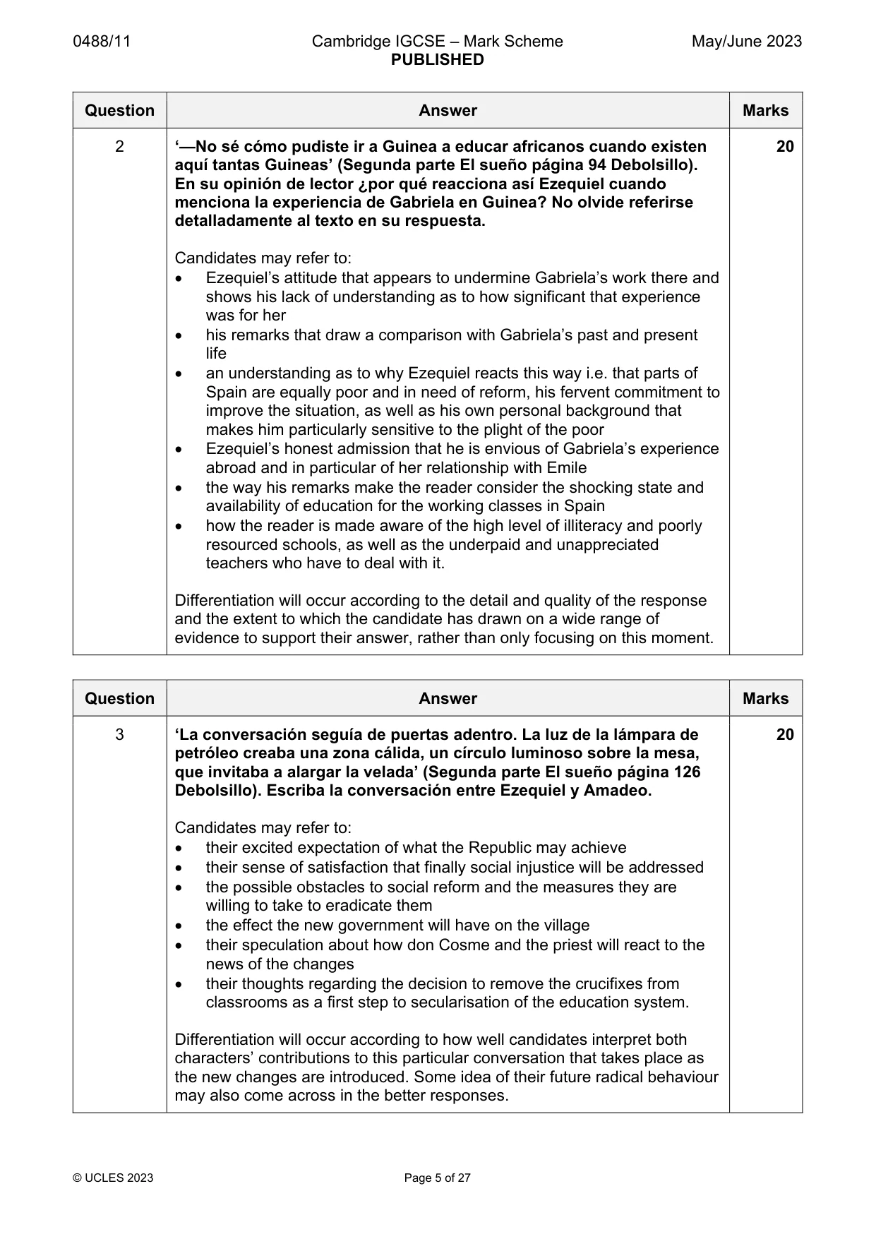Mark scheme, page 5 of 27