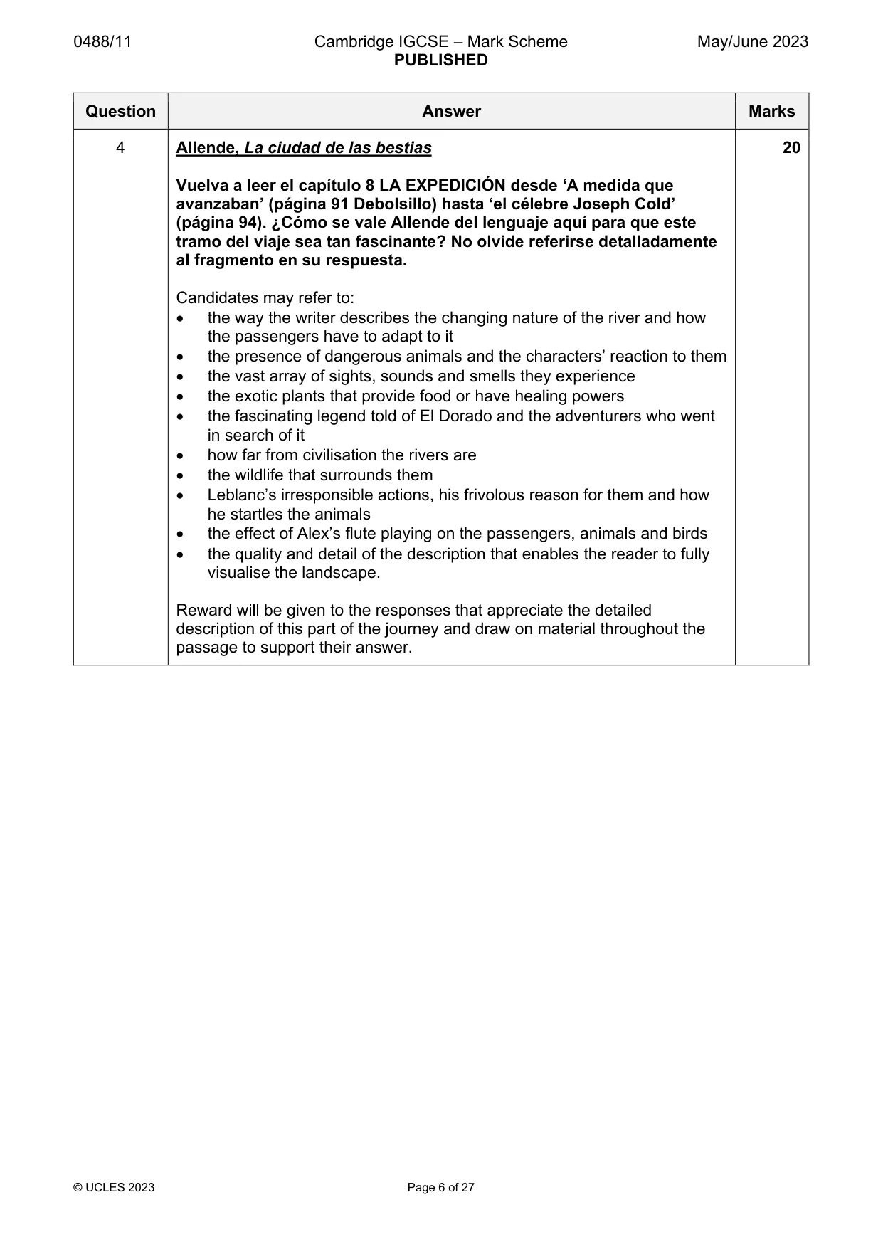 Mark scheme, page 6 of 27