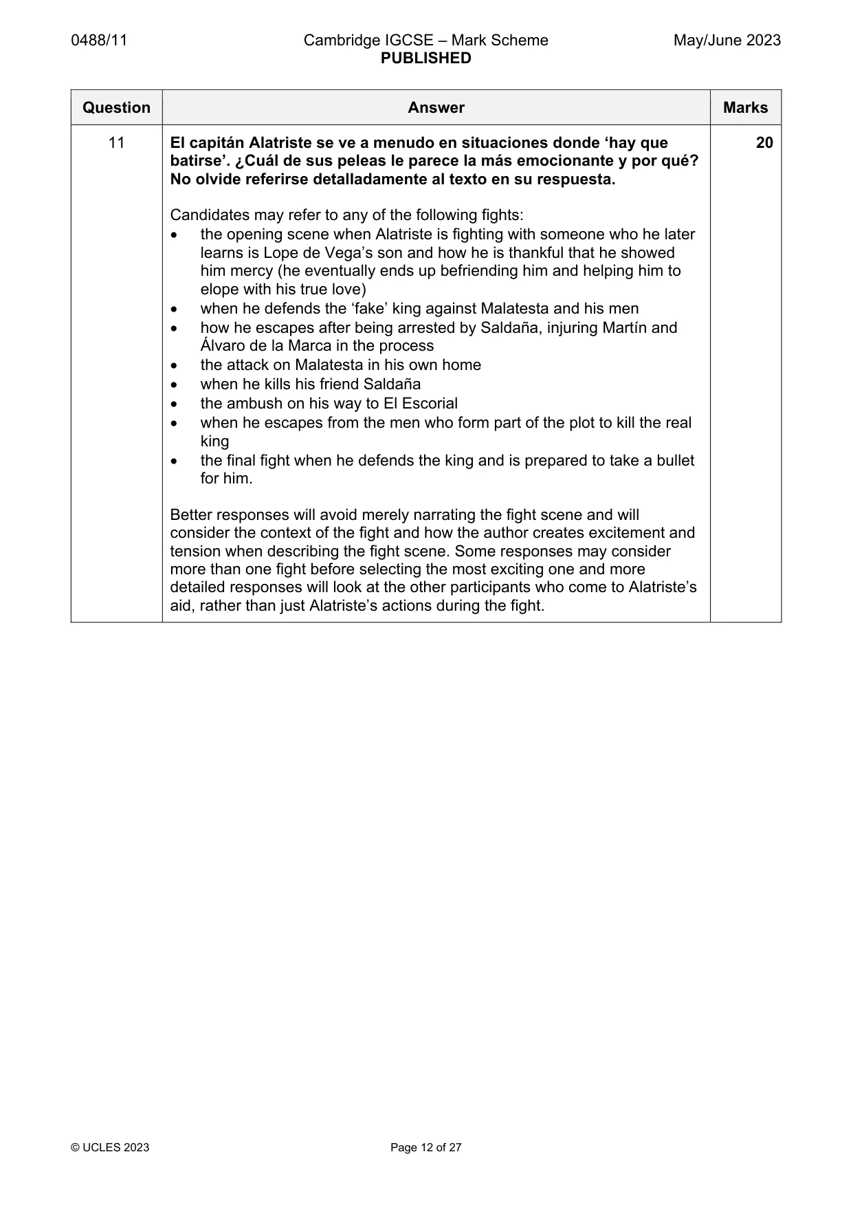 Mark scheme, page 12 of 27
