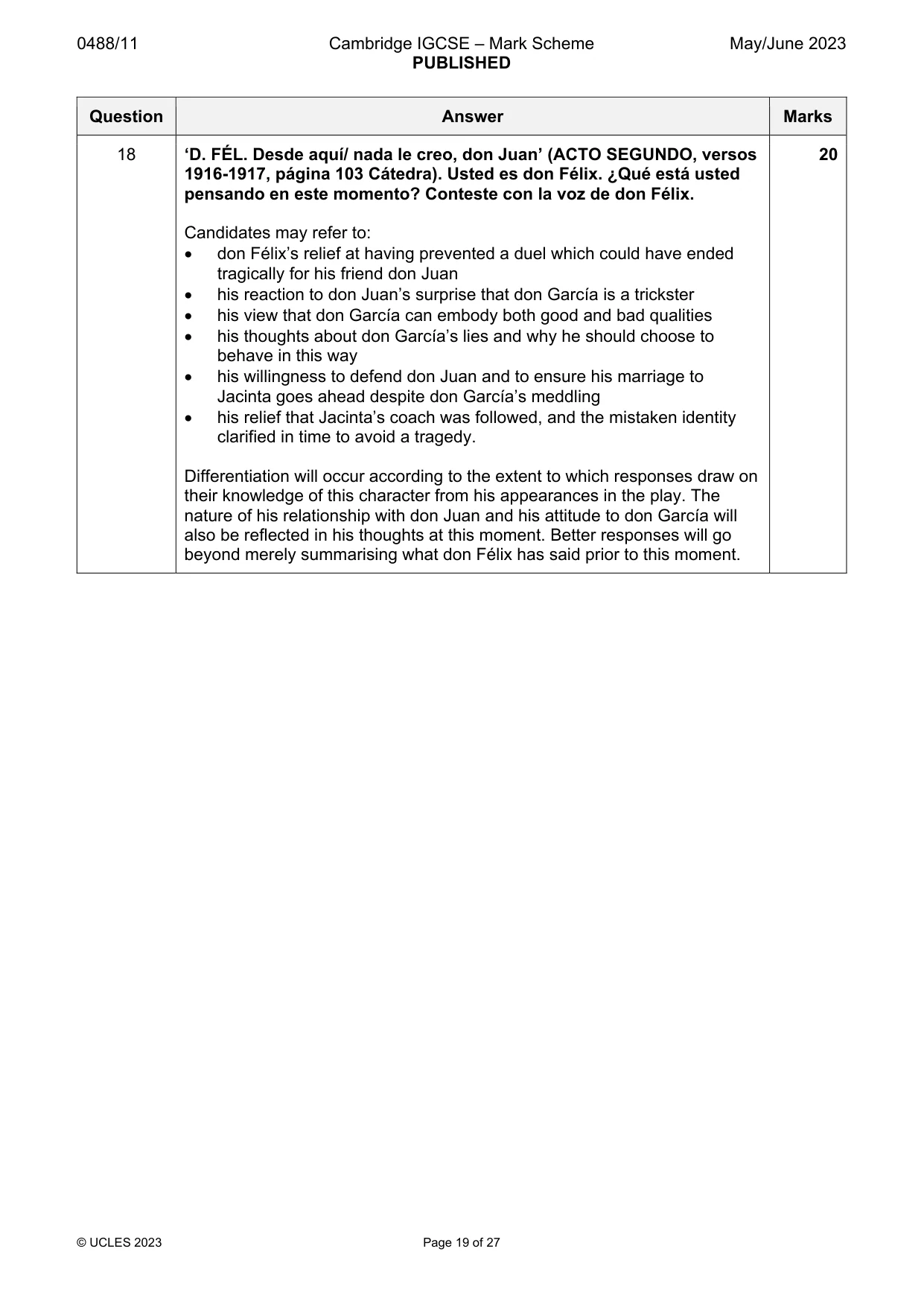 Mark scheme, page 19 of 27