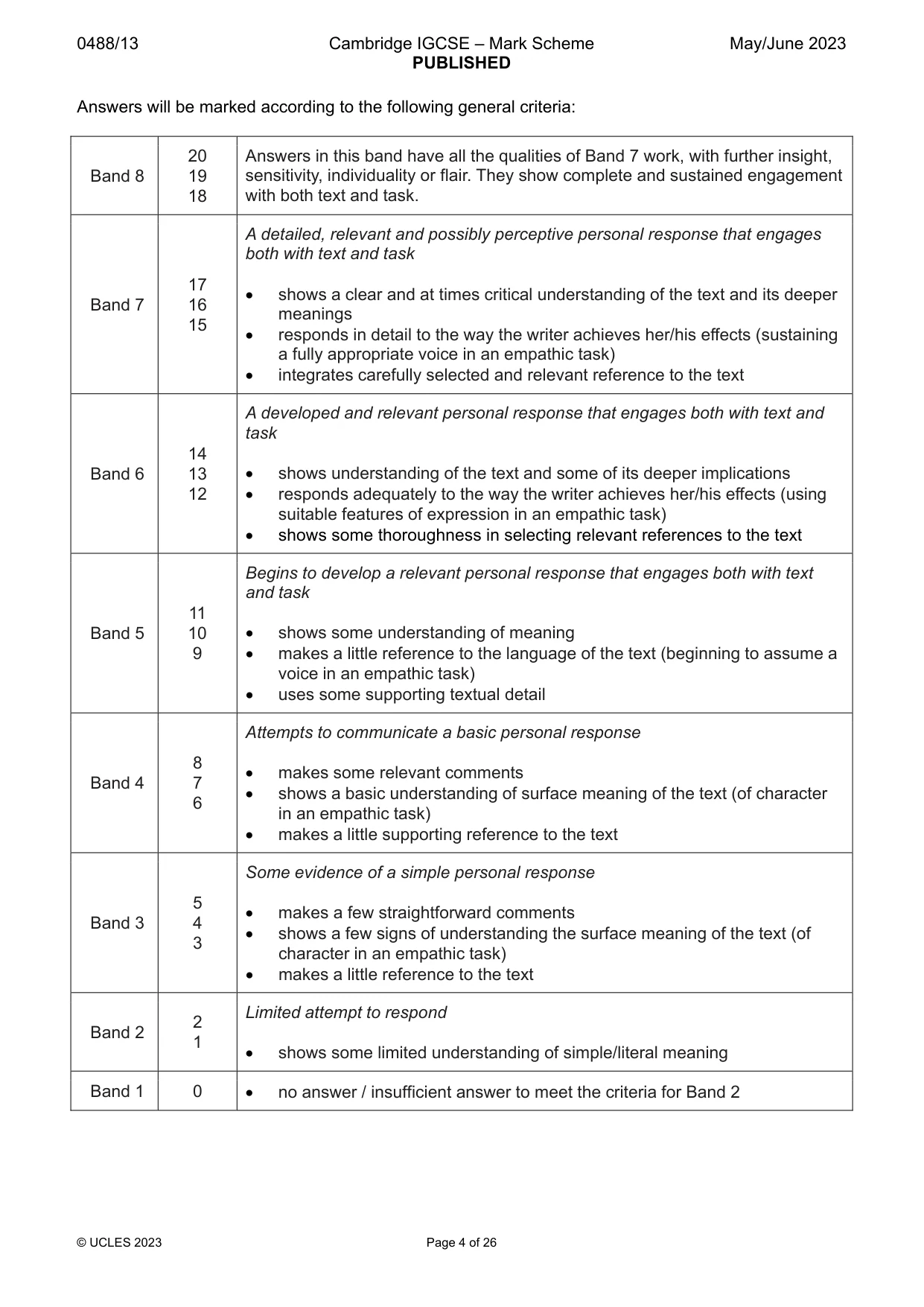 Mark scheme, page 4 of 26