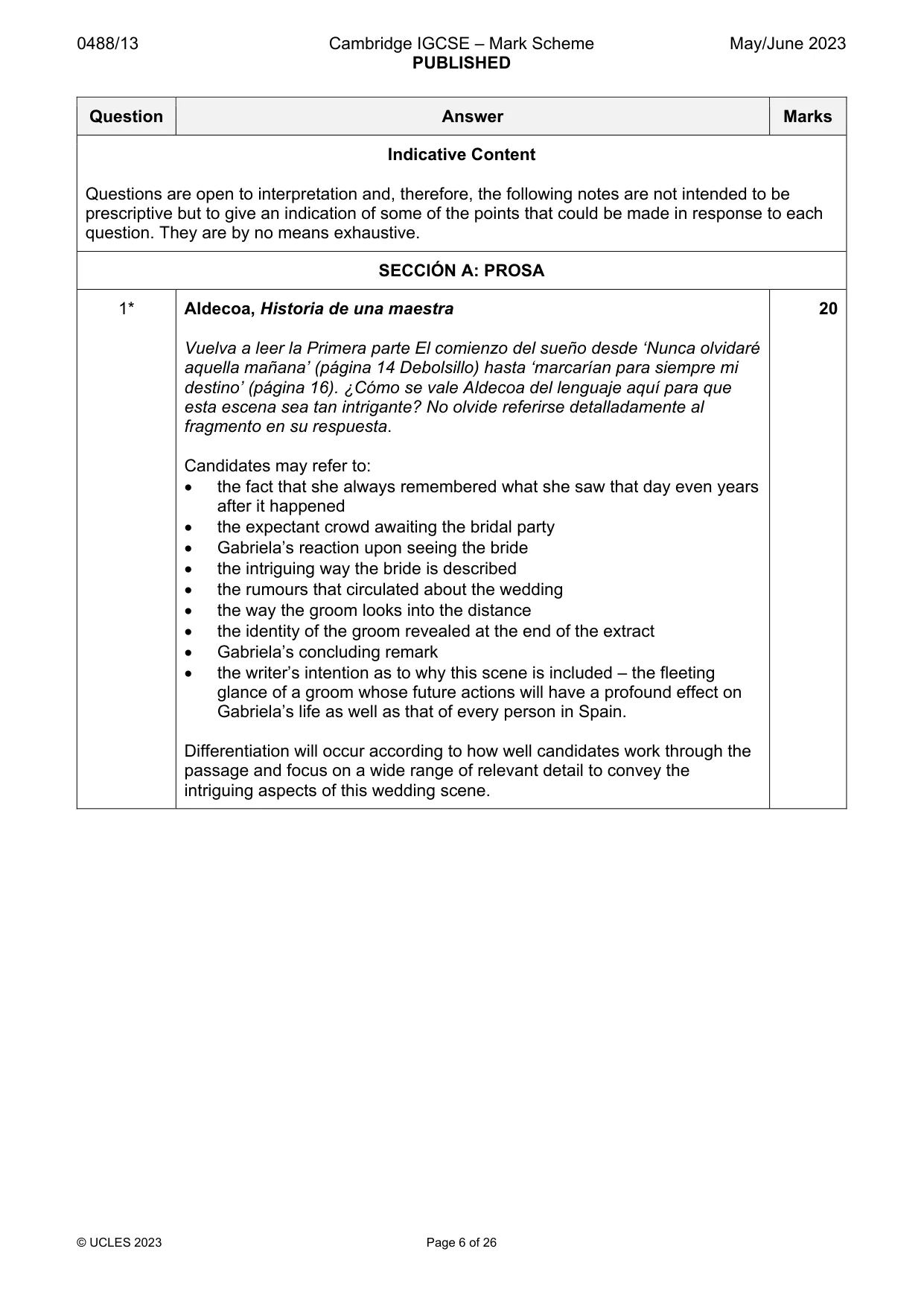 Mark scheme, page 6 of 26