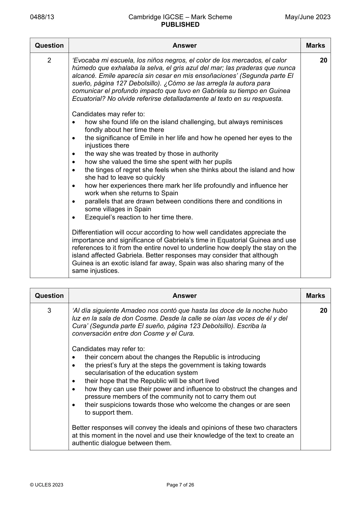 Mark scheme, page 7 of 26