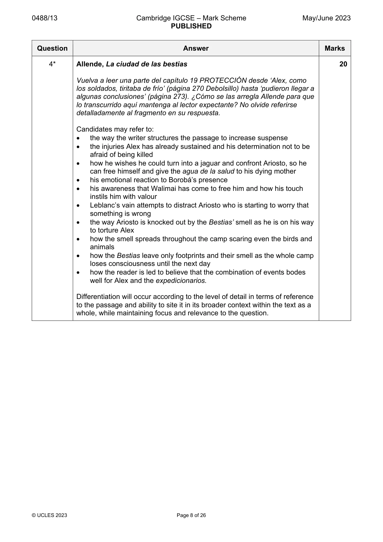 Mark scheme, page 8 of 26