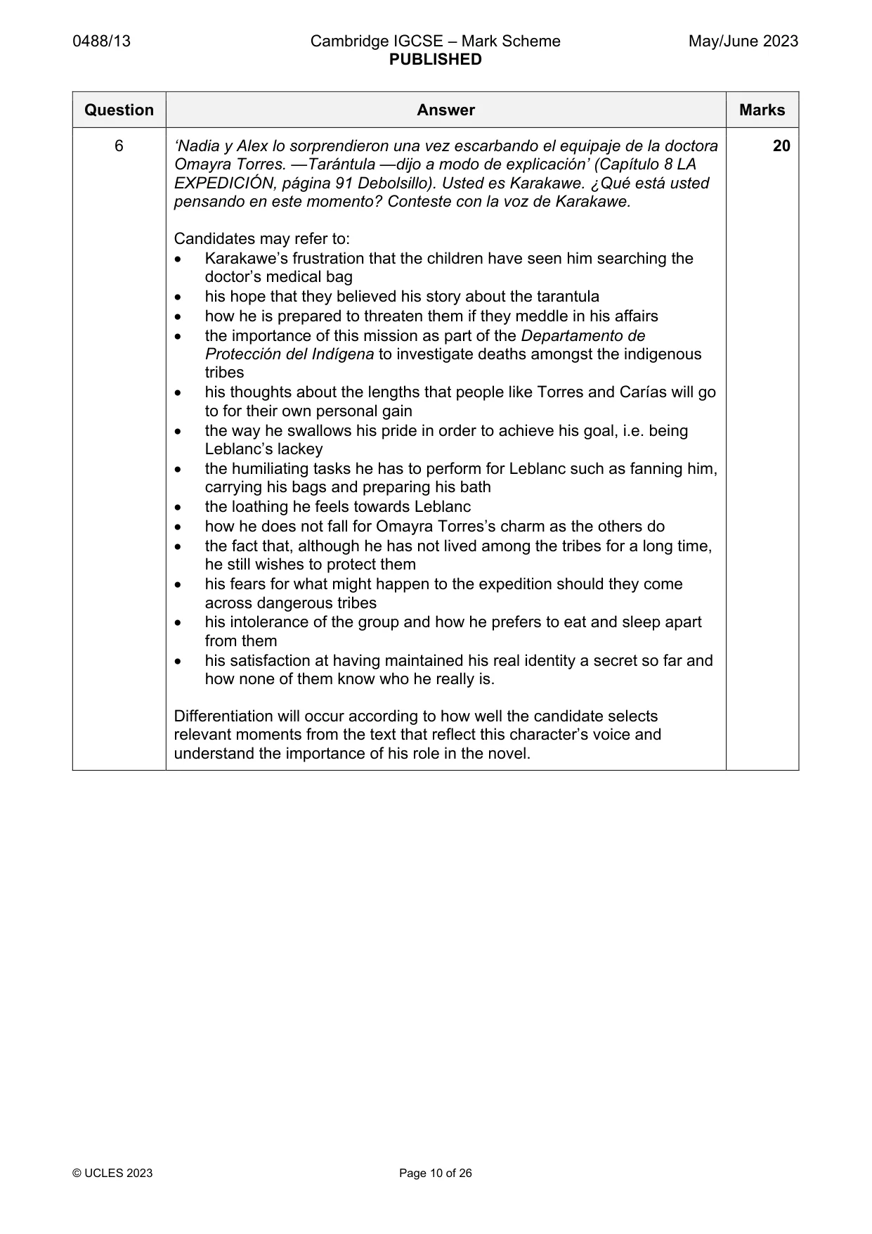Mark scheme, page 10 of 26