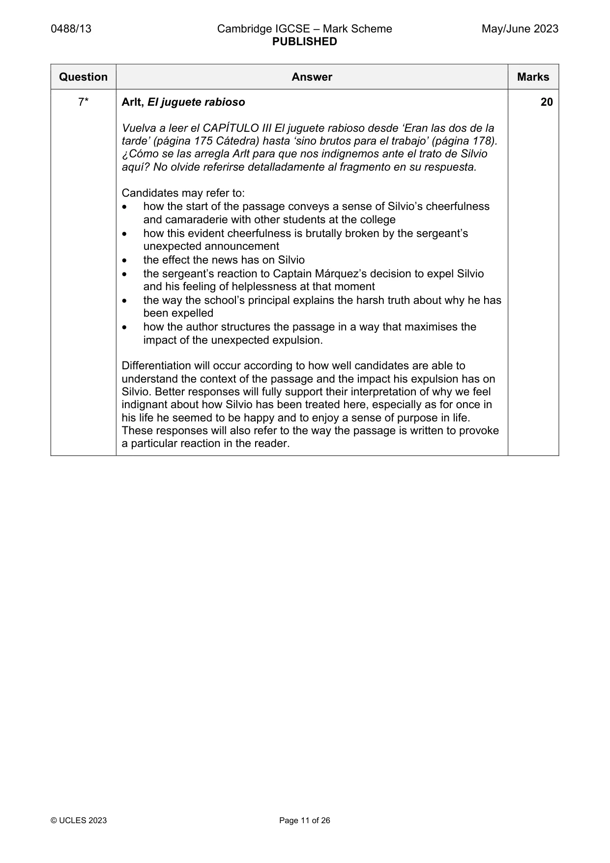 Mark scheme, page 11 of 26