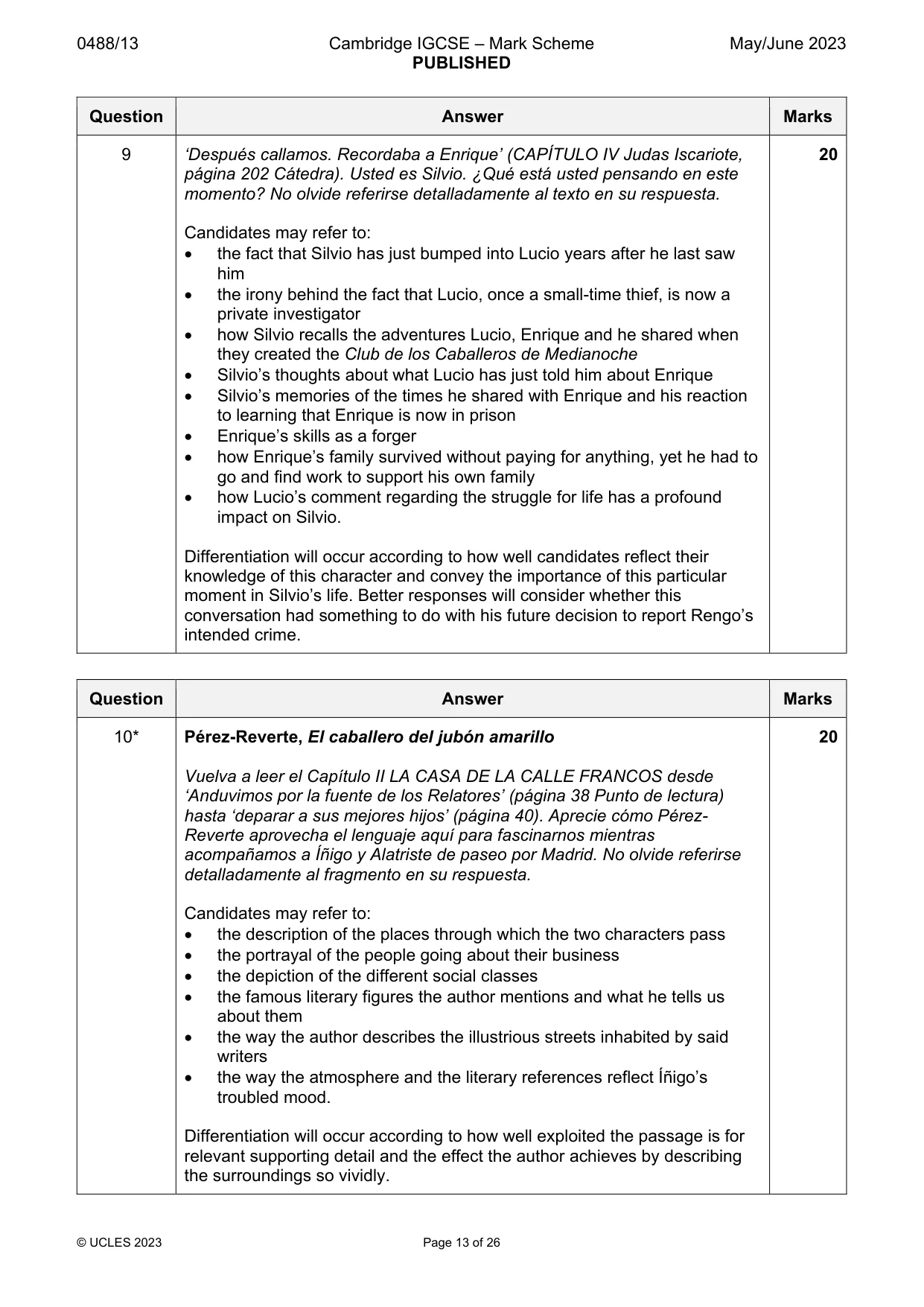 Mark scheme, page 13 of 26