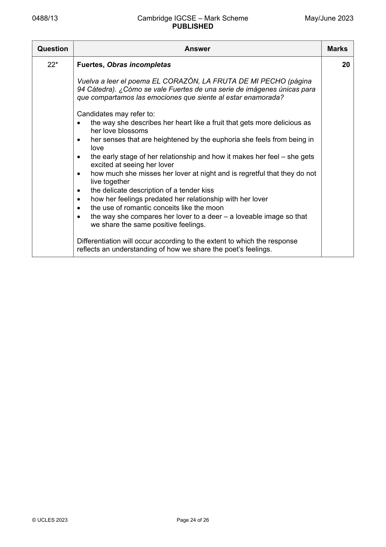 Mark scheme, page 24 of 26
