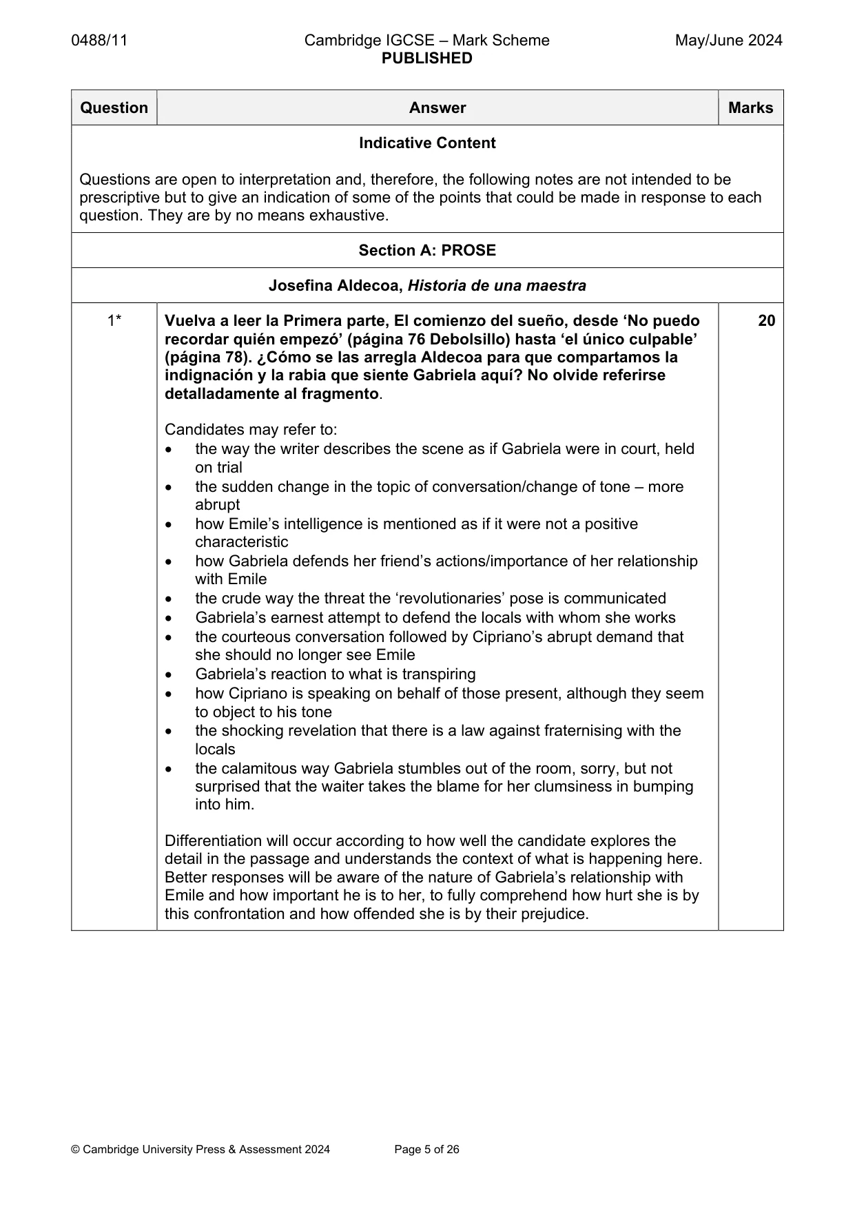 Mark scheme, page 5 of 26