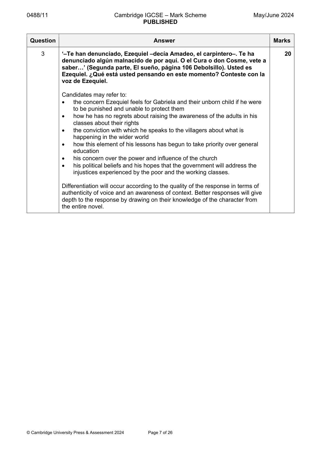 Mark scheme, page 7 of 26