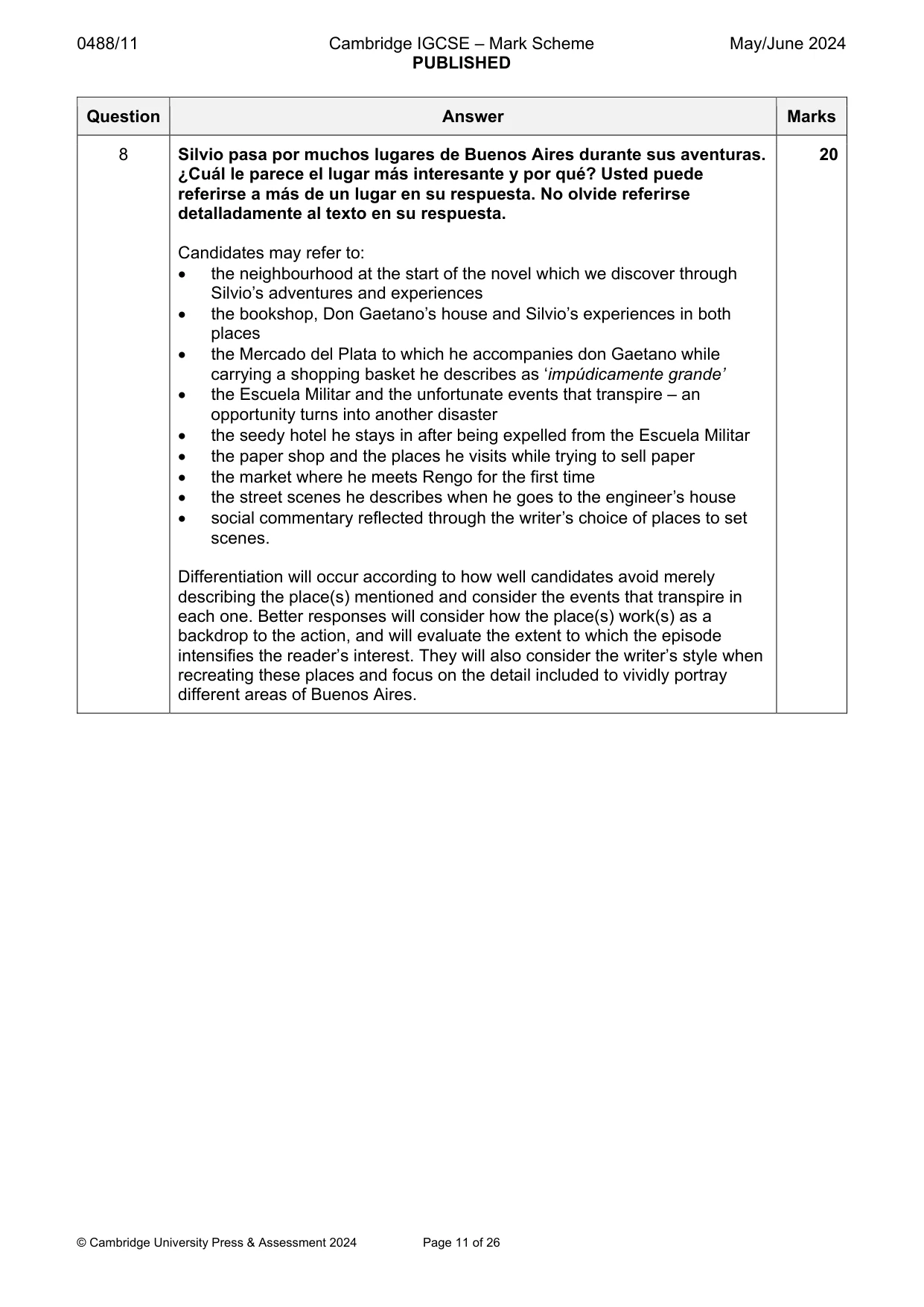 Mark scheme, page 11 of 26