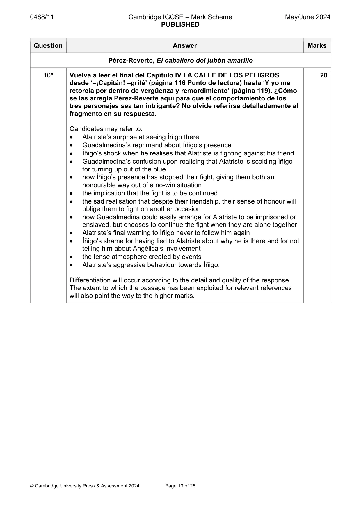 Mark scheme, page 13 of 26